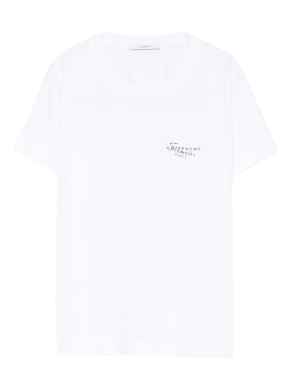 Short-Sleeved Silk-Nylon Top With Modern Graphics
