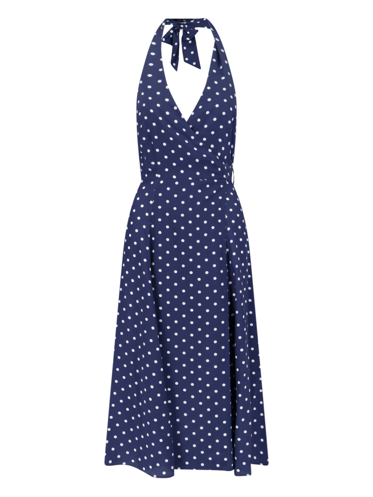 Maxi Polka Dot Dress – Blue
