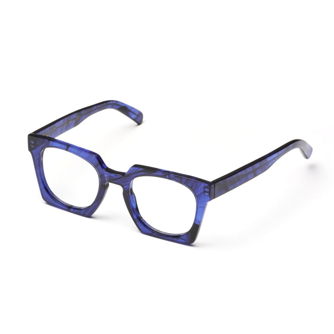 Maya Oversized Square Frame Eyeglasses with Marbled Pattern