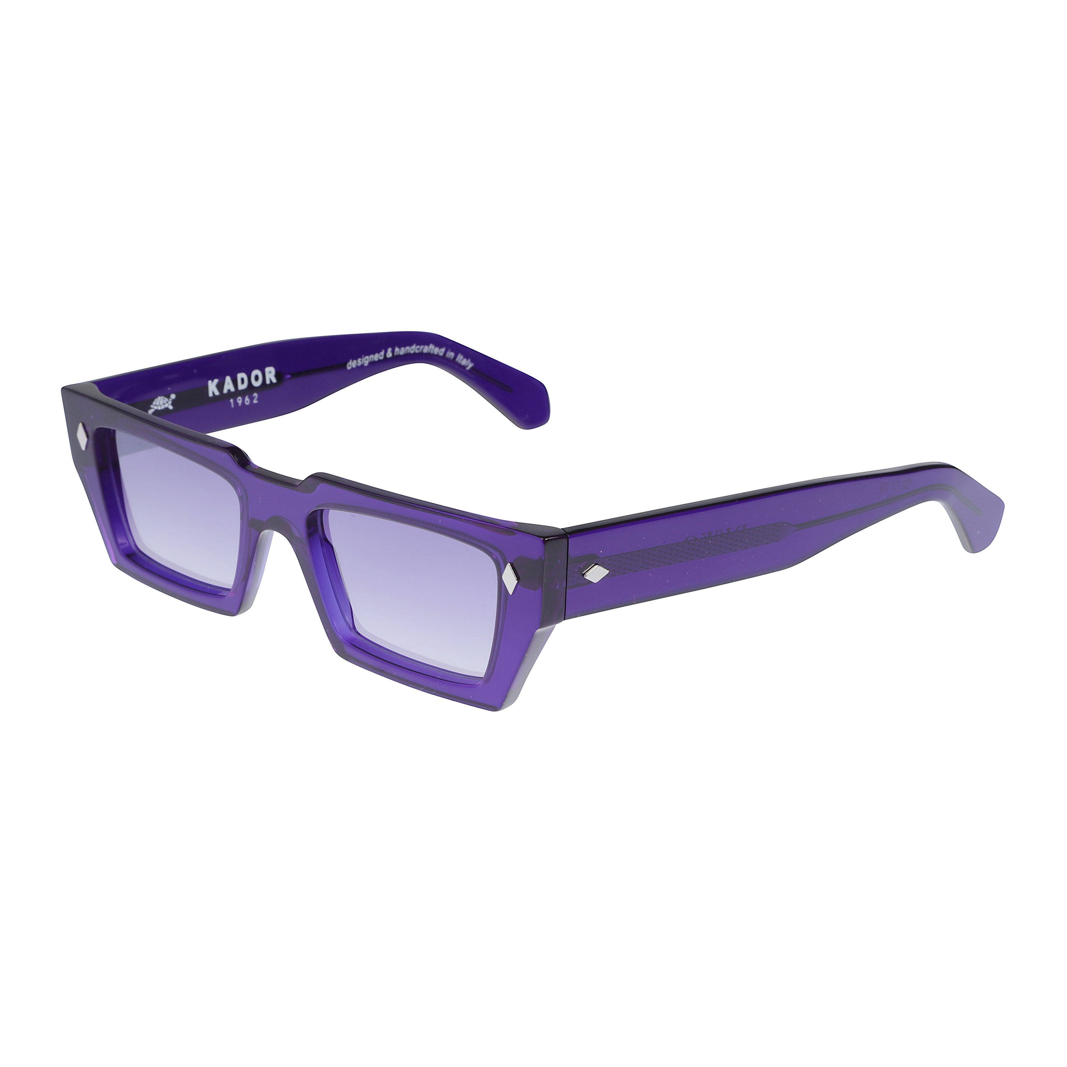 Disko Translucent Deep Purple Rectangular Frame Sunglasses