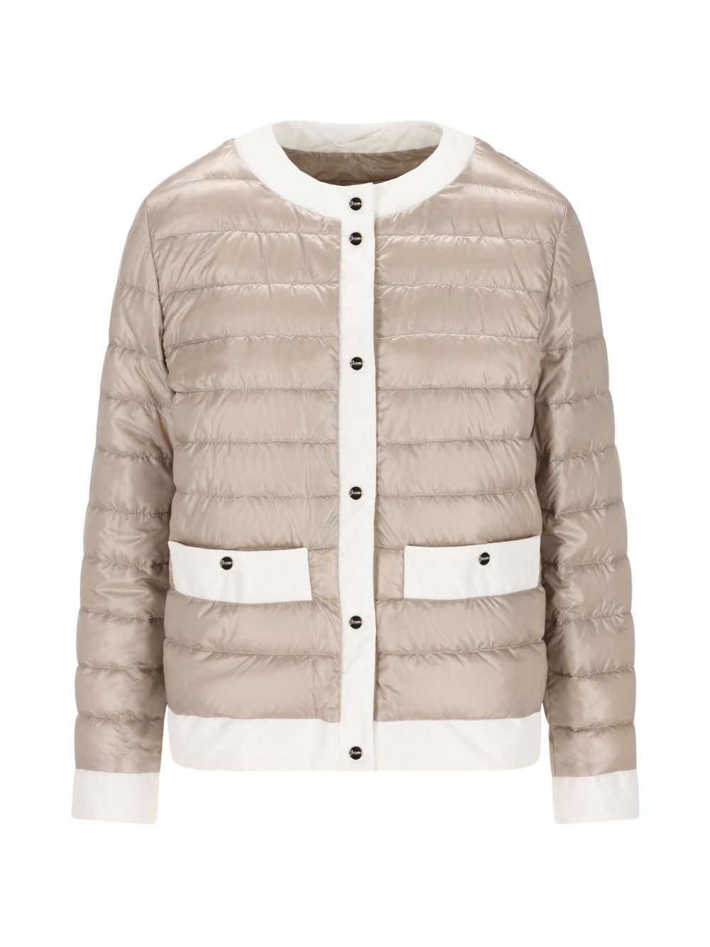 Lightweight Quilted Jacket With Contrasting Trim