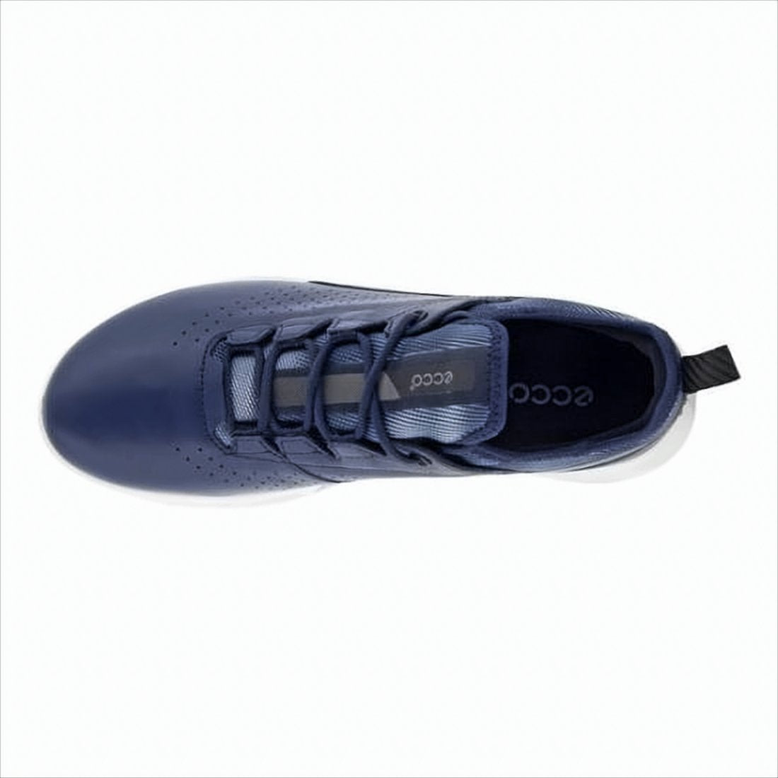Perforated Deep Blue Leather Sneakers