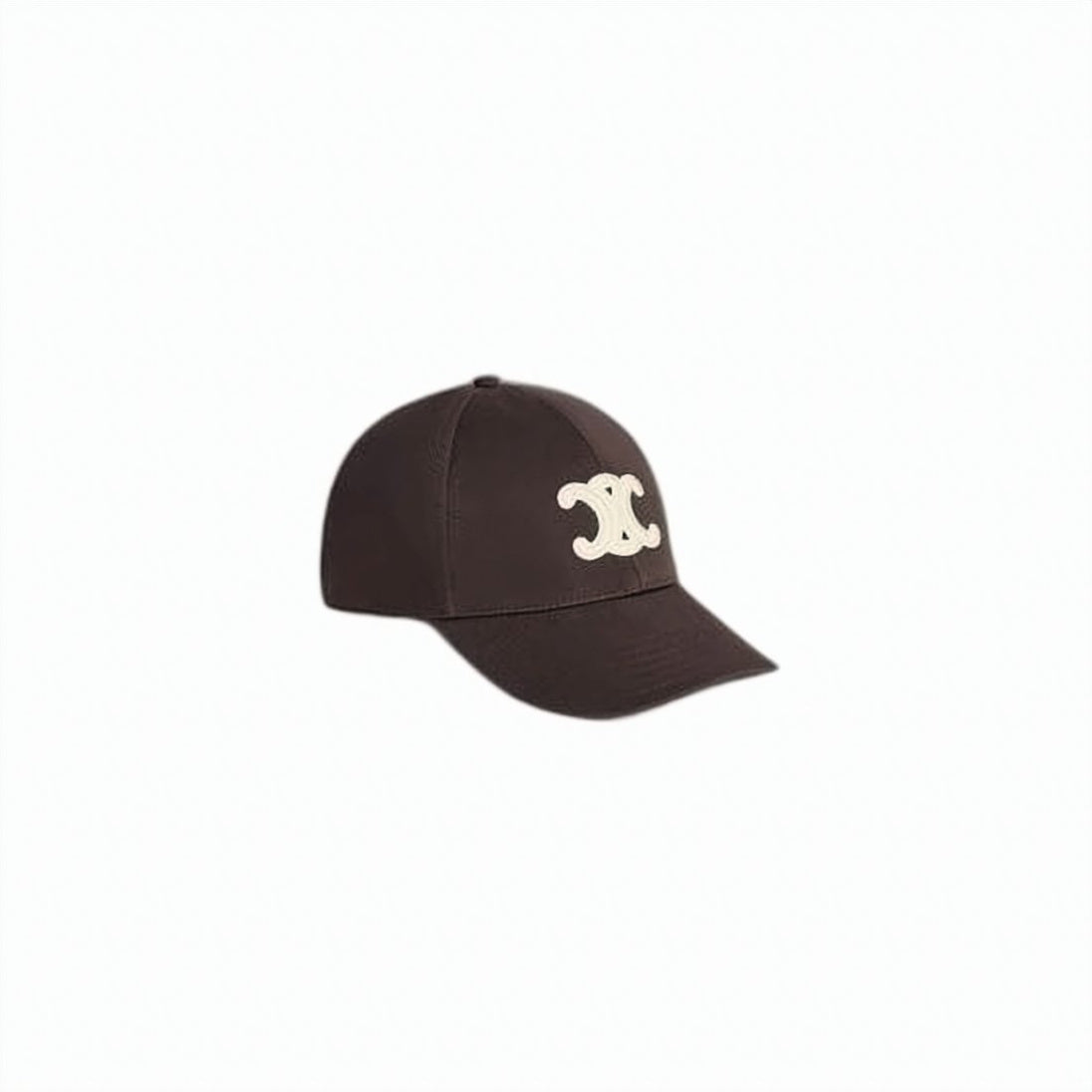 Structured Black Cotton Gabardine Baseball Cap