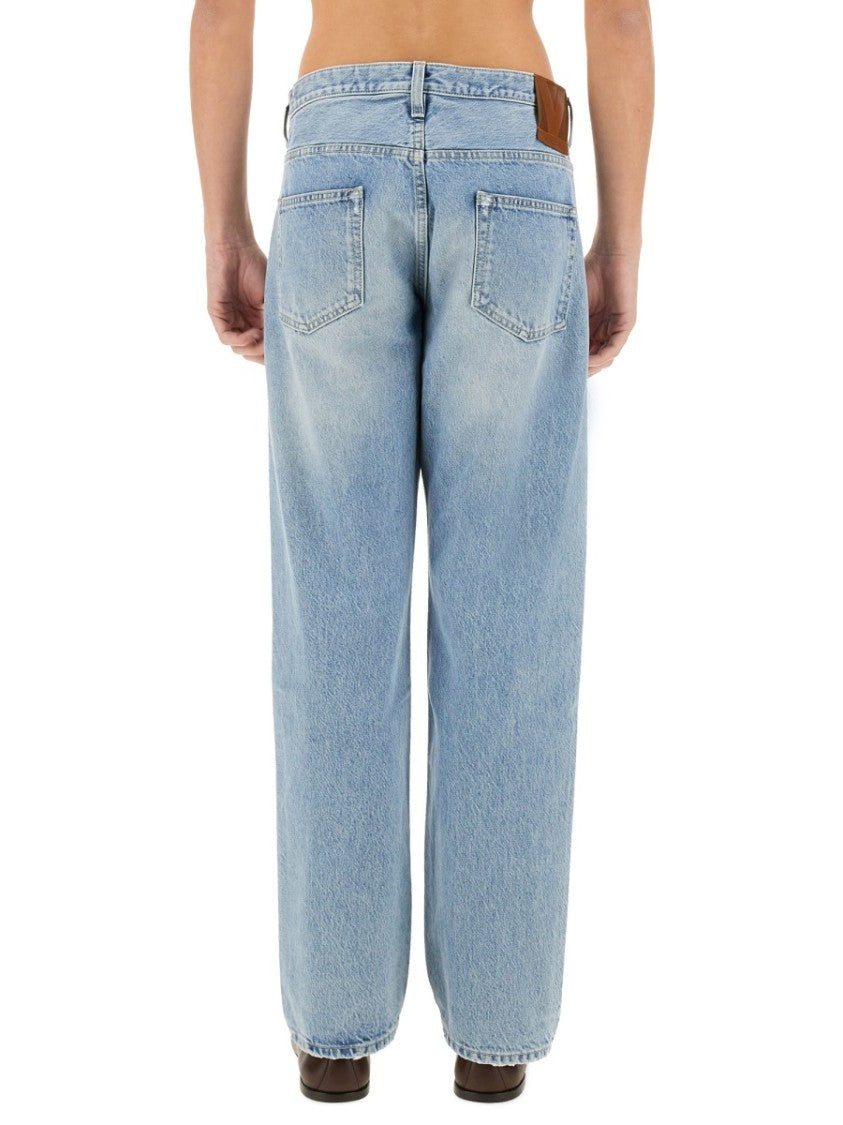 Regular Fit Denim Pants With Vintage Appeal