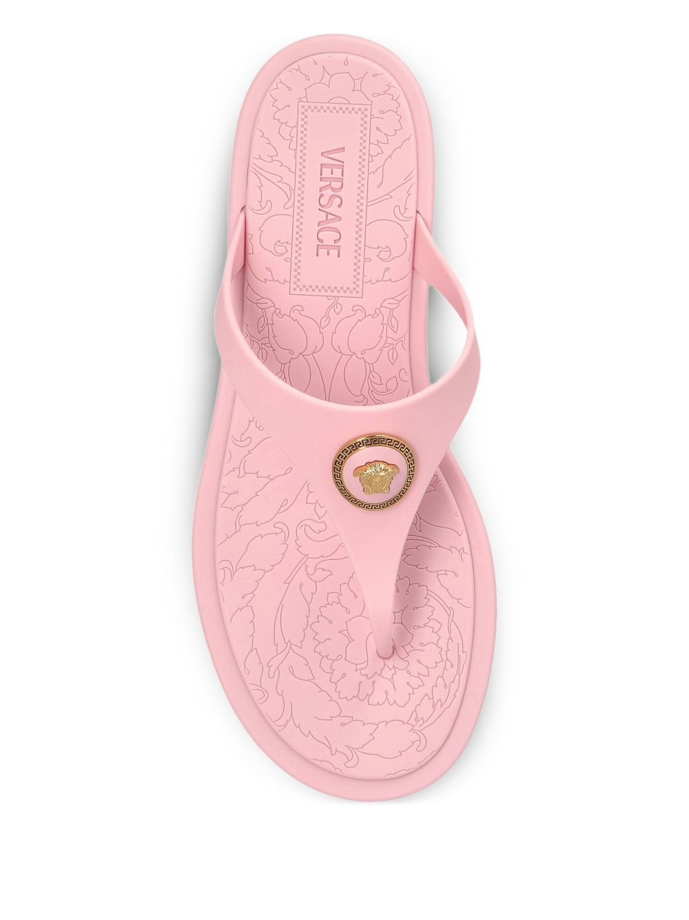 Thong-Style Sandals with Intricate Embossed Footbed