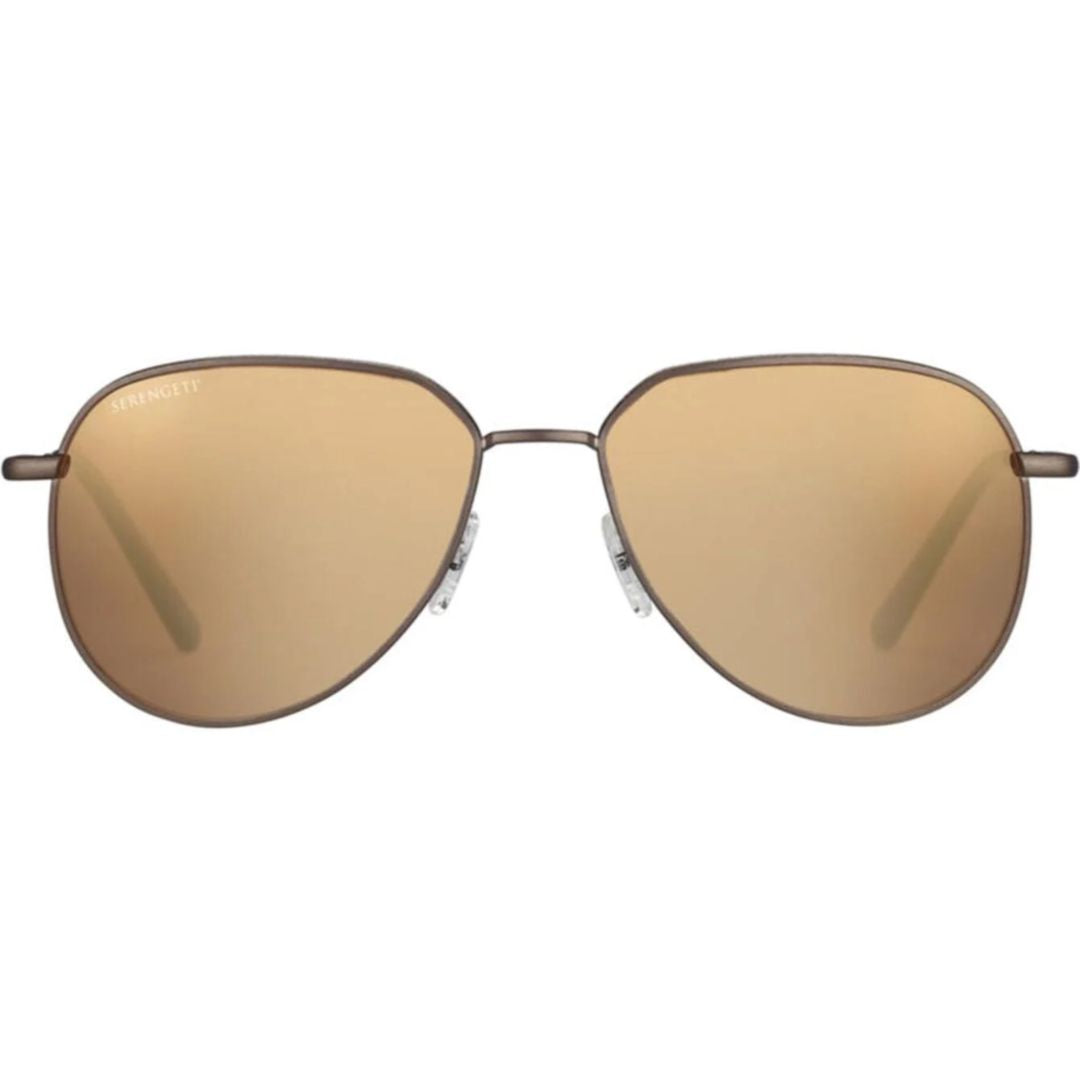 Haywood Aviator Sunglasses with Metal Frame and Amber Lenses