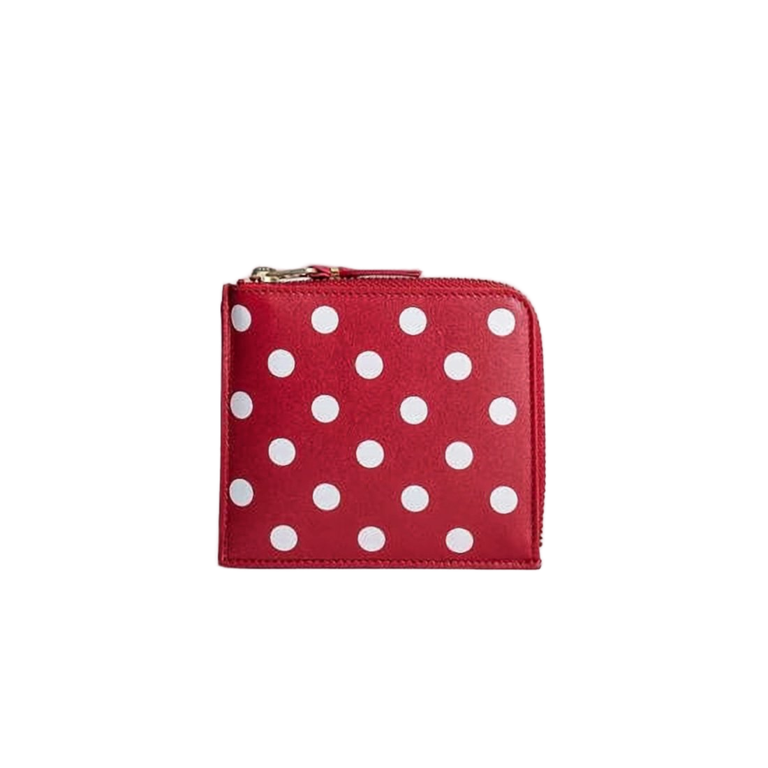 Compact Red Leather Wallet
