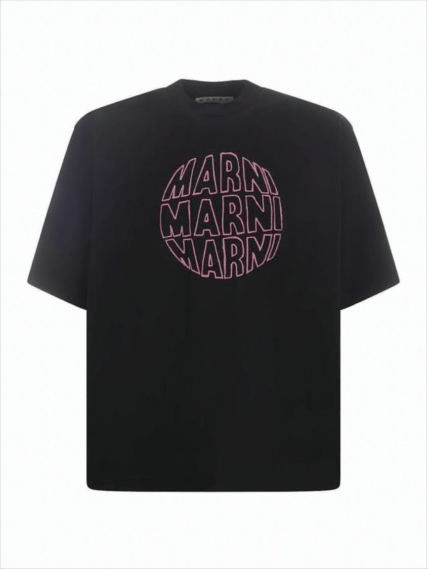 Relaxed Fit Black T-Shirt with Bold Graphic Print