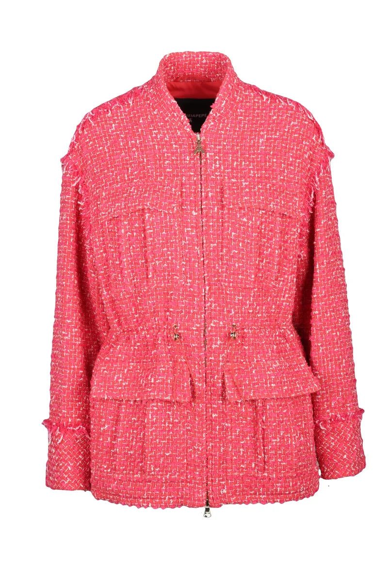 Bouclé Parka - Fuchsia
