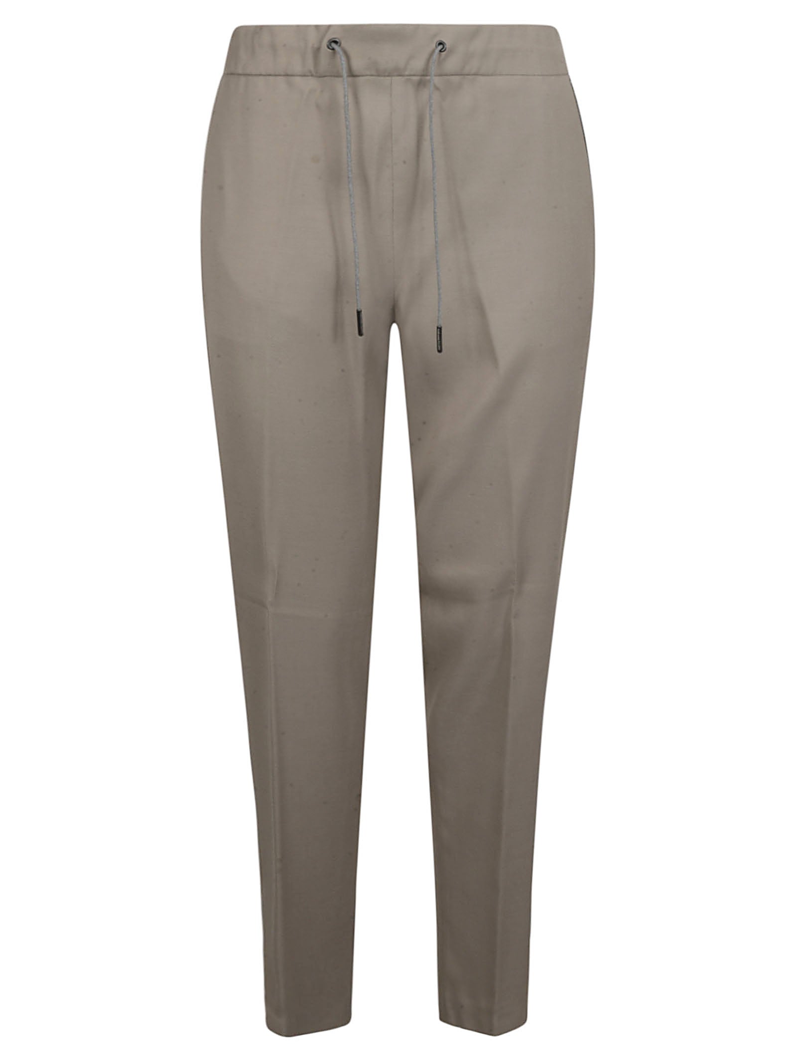 Tapered Leg Trousers with Elastic Waistband