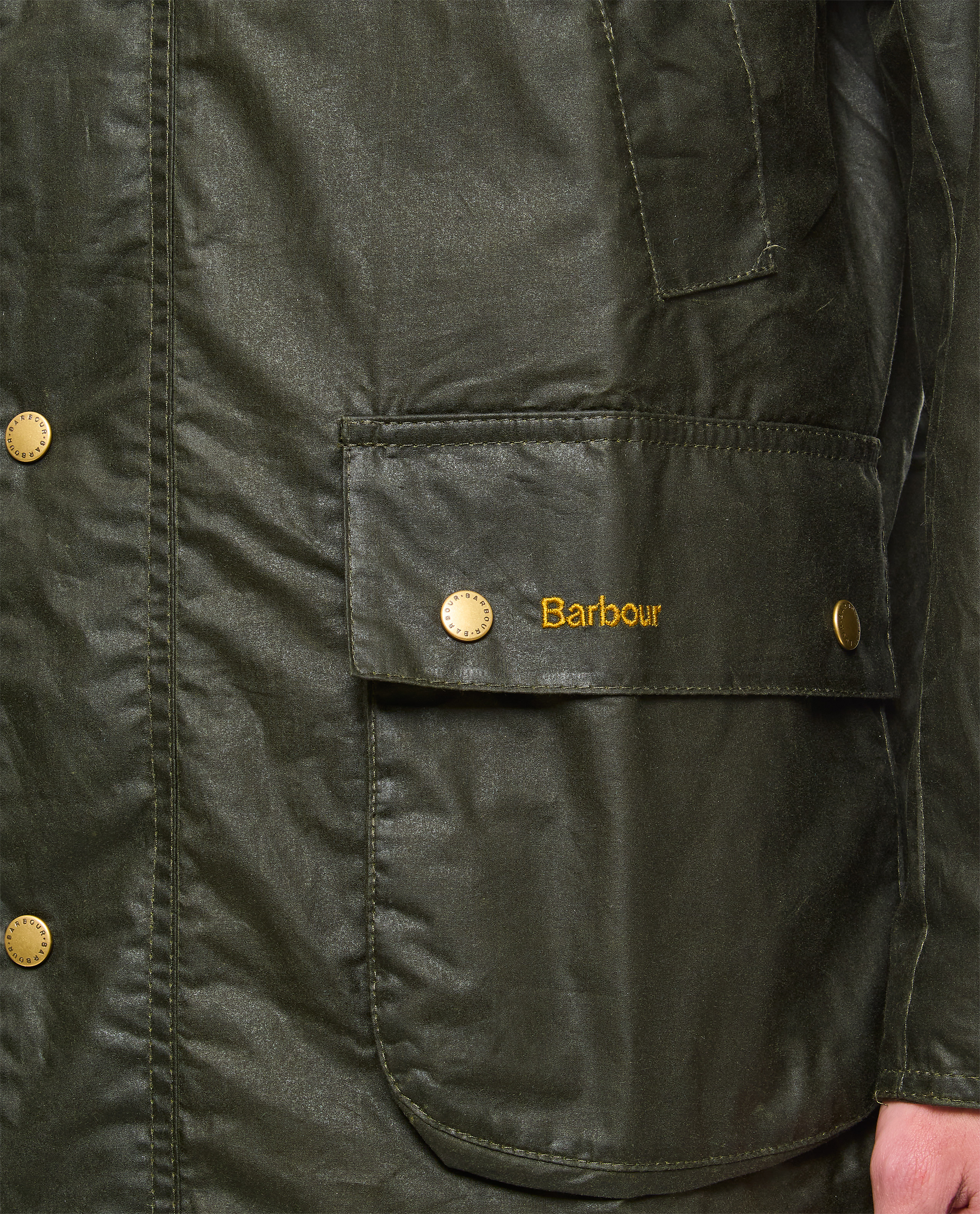 Green Zip Snap Button Coat