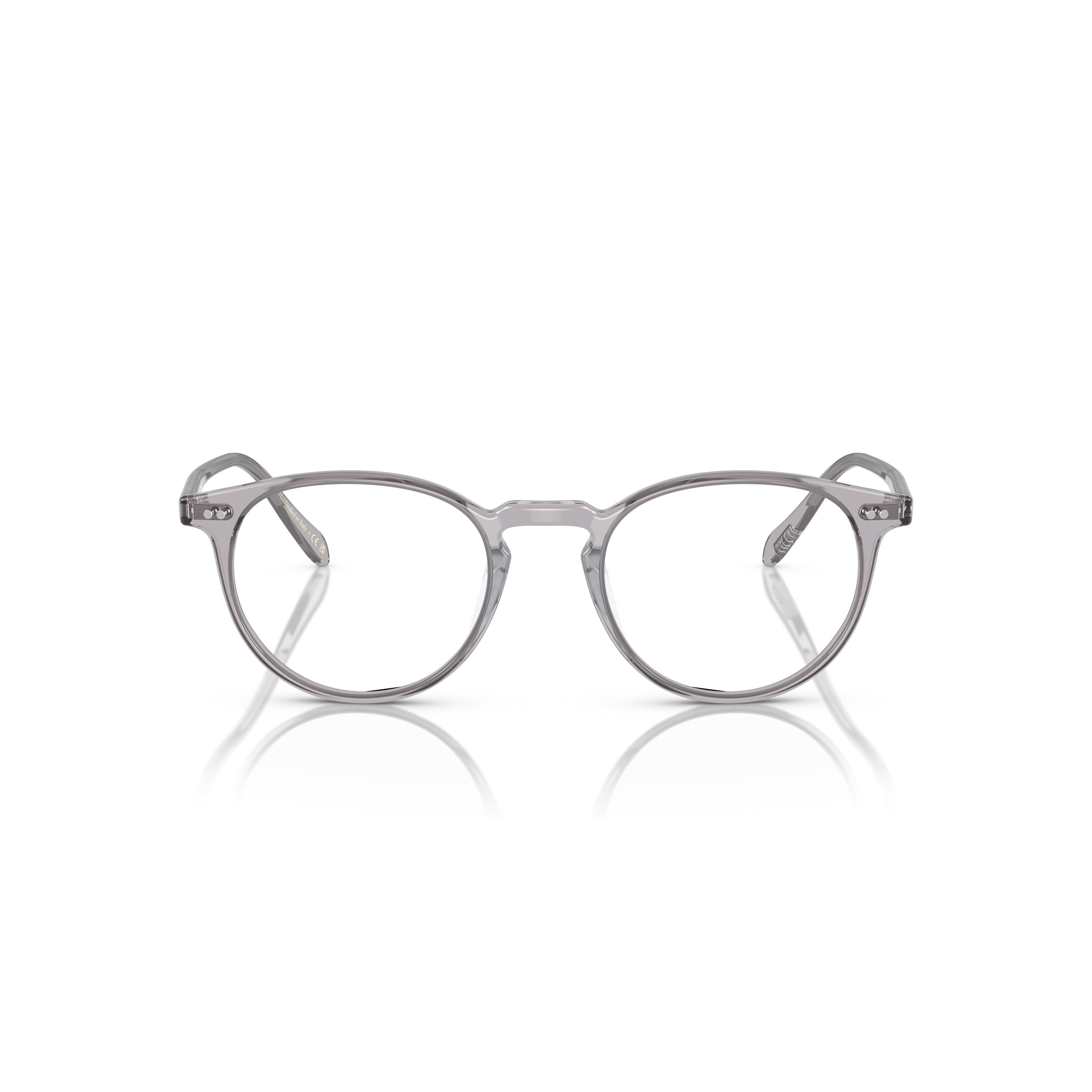 0ov5004 Translucent Acetate Rounded Eyeglasses with Keyhole Bridge