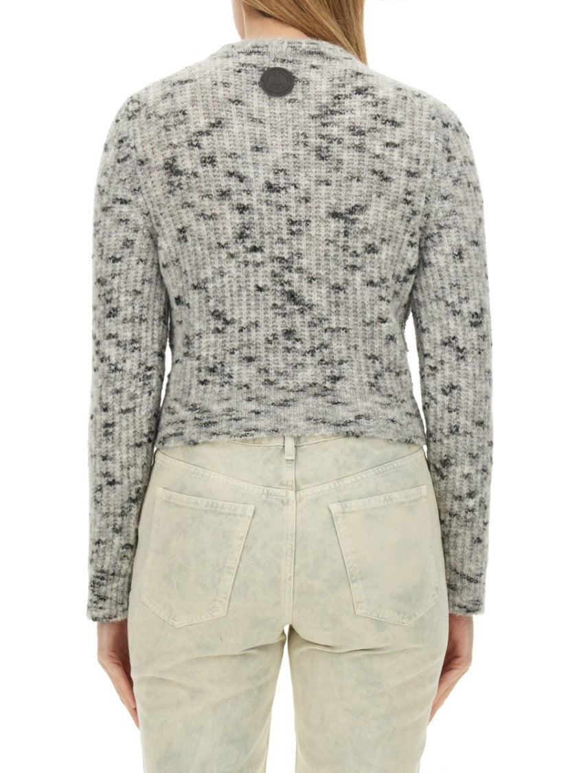 Textured Knit Cropped Sweater