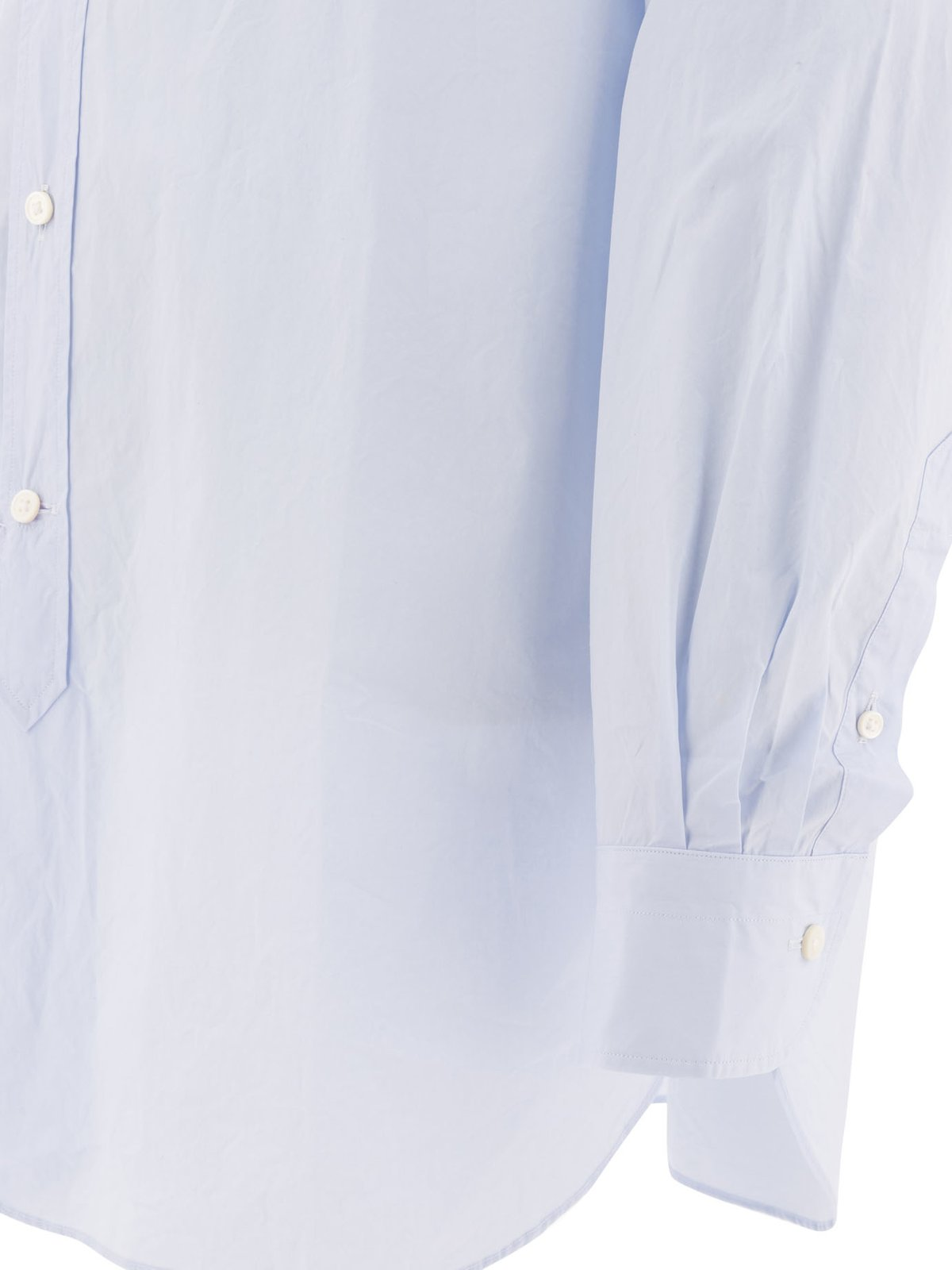 Long-Sleeve Button-Down Shirt With Relaxed Fit And Subtle Sheen