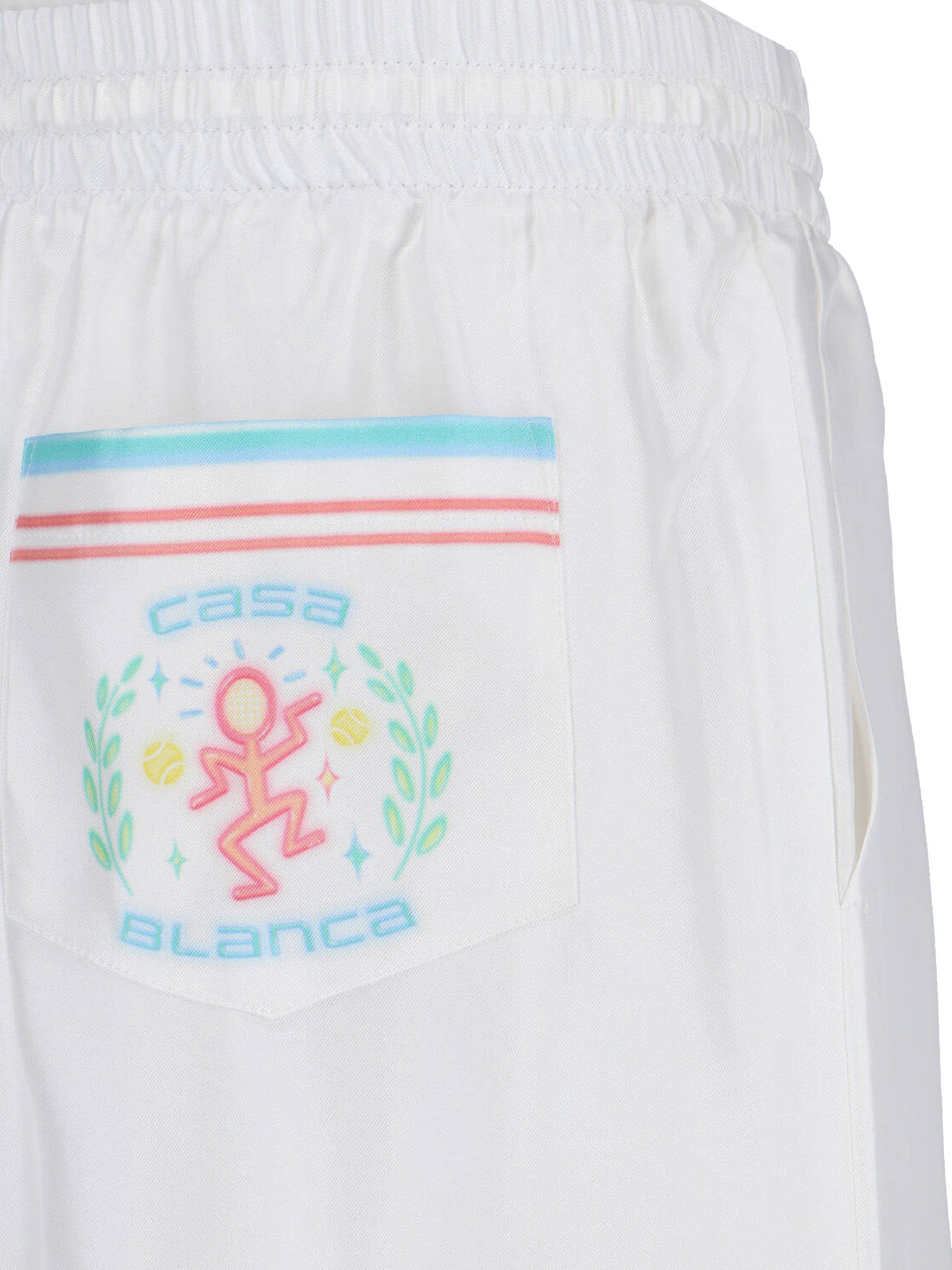 White Dance Joy Silk Shorts