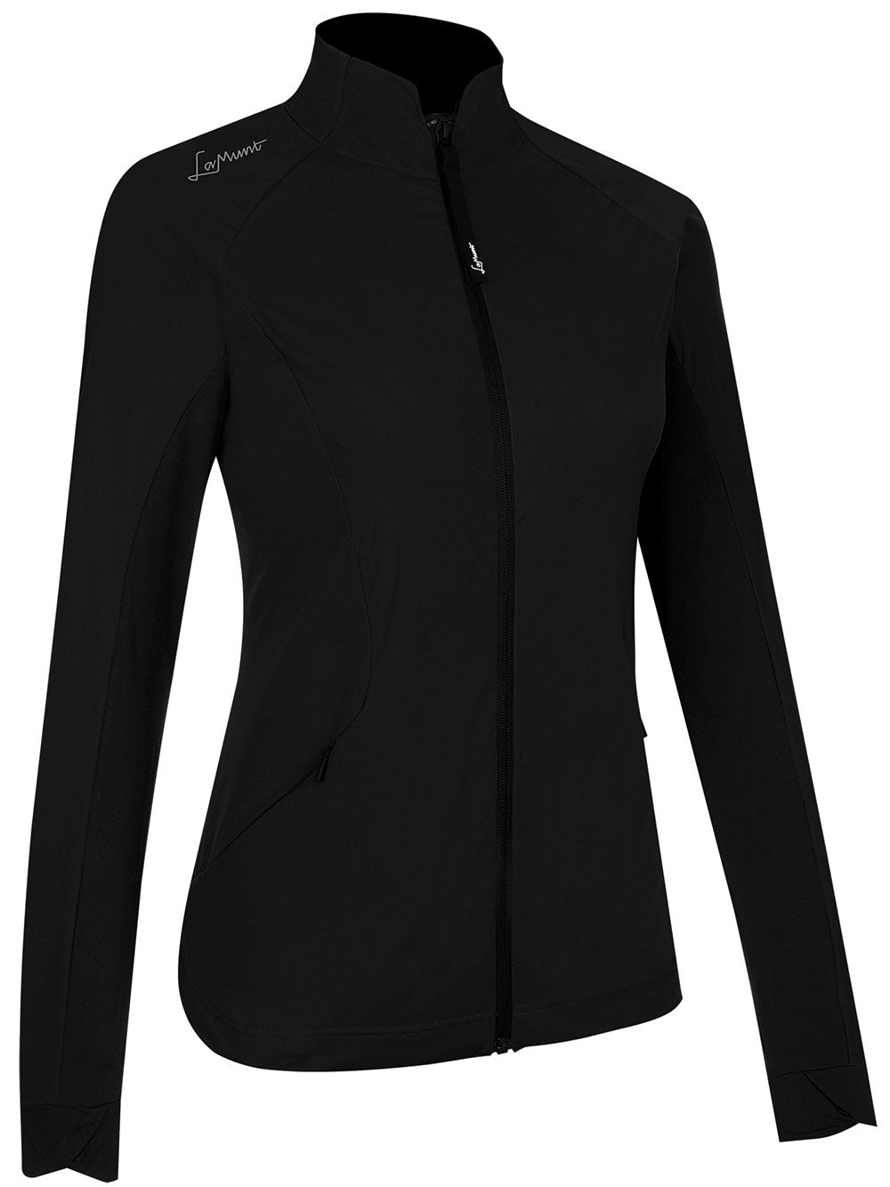 Black Eliana Hybrid Wind Fitted Jacket