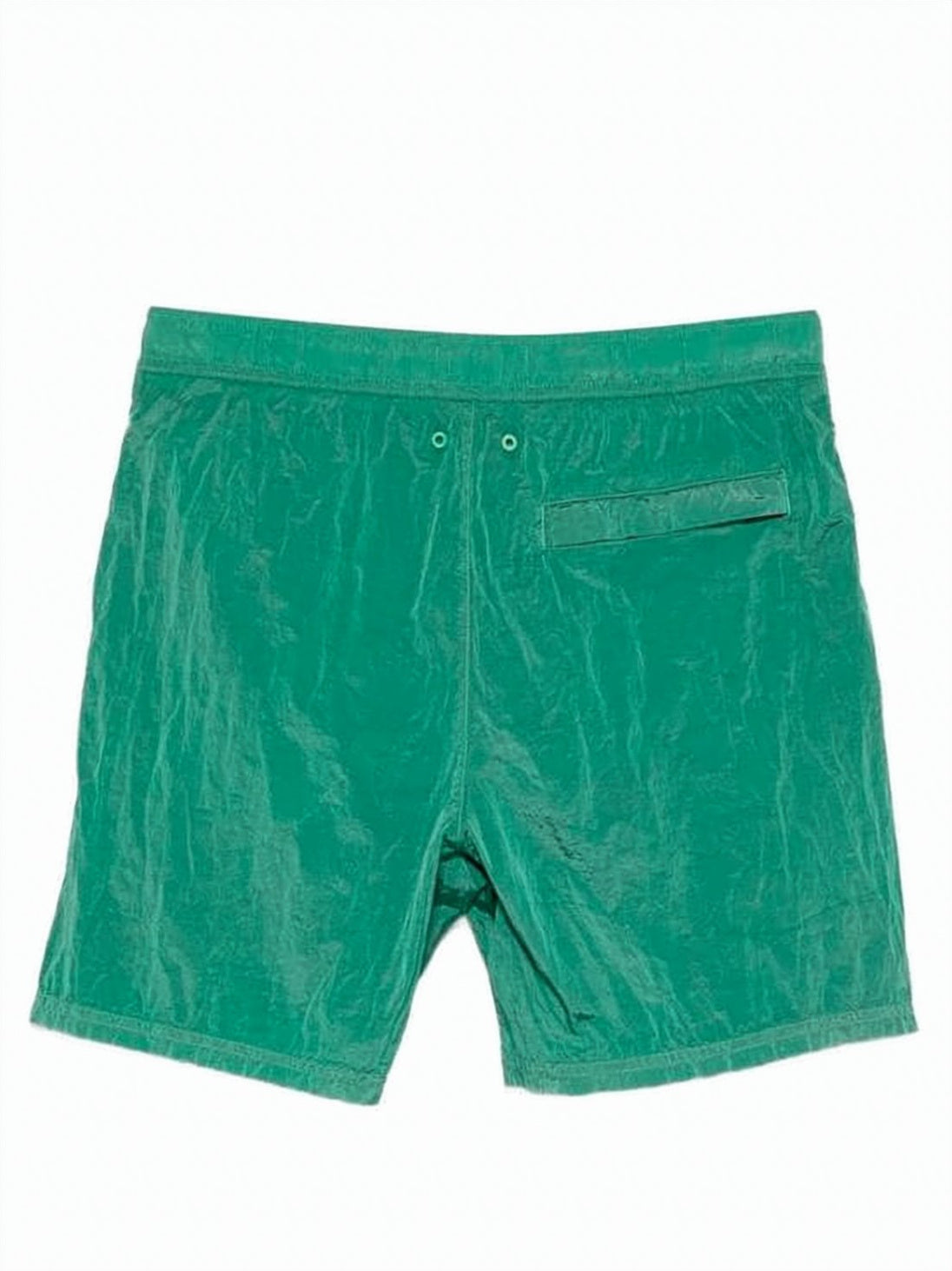 Green Polyamide Shorts with Elasticated Waistband