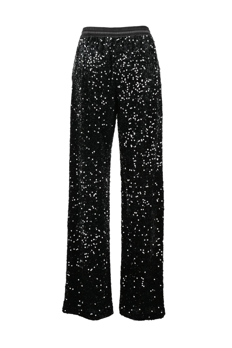 Sequin Trousers Total - Black