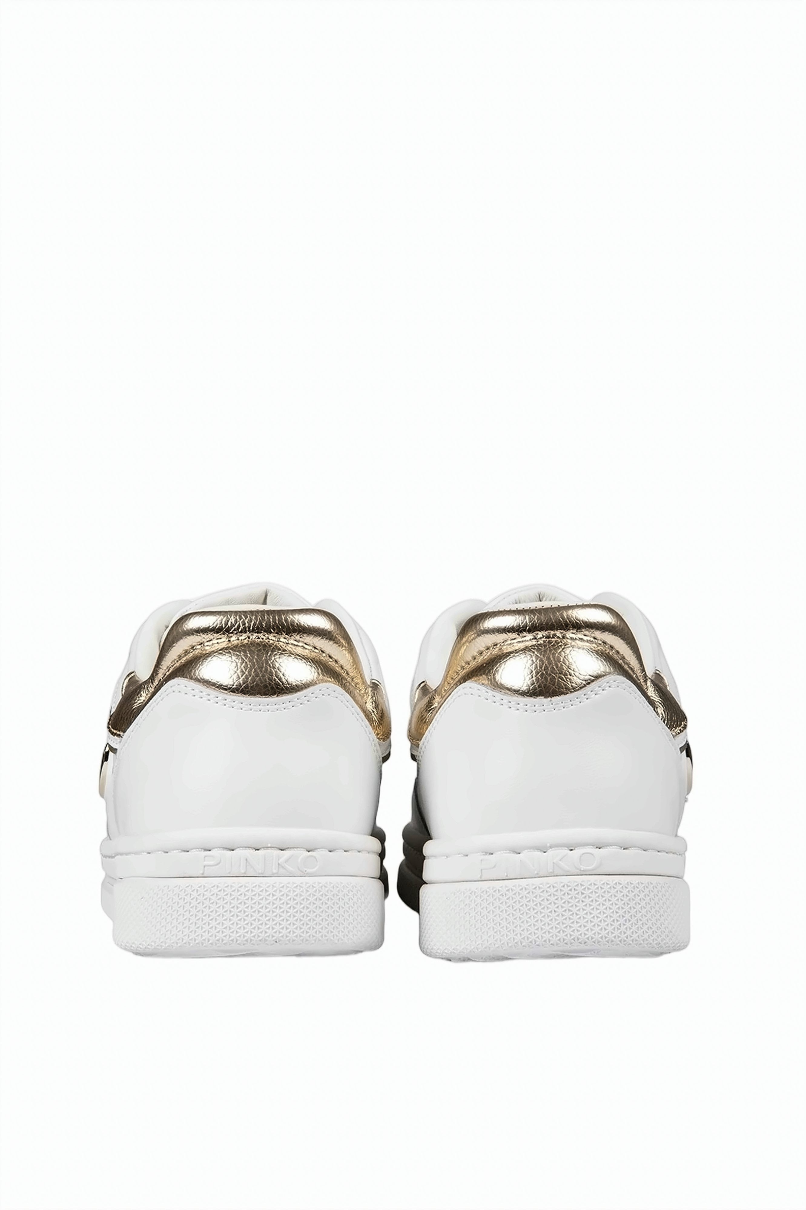 White Gold Low Top Sneakers
