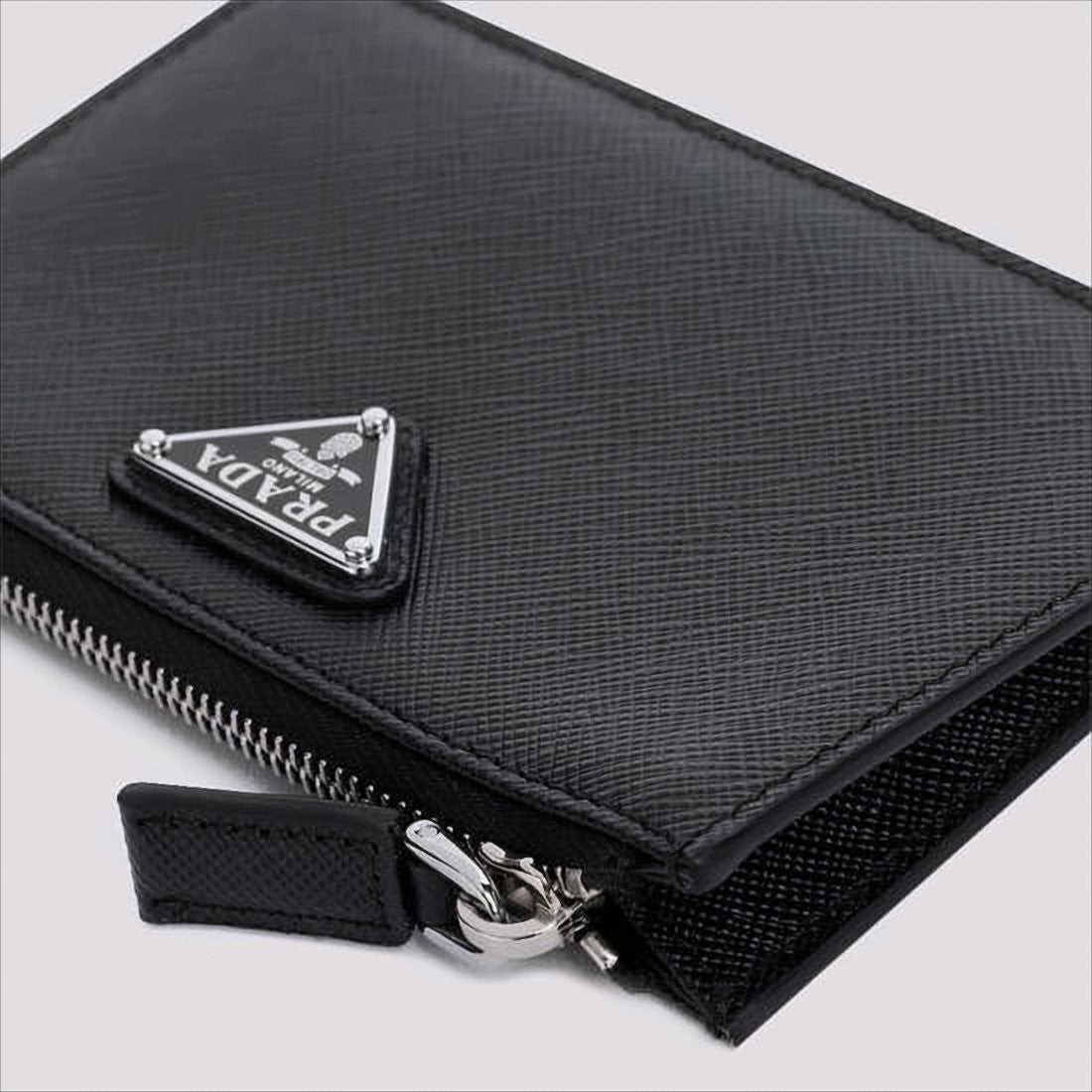 Textured Leather Zip-Around Wallet