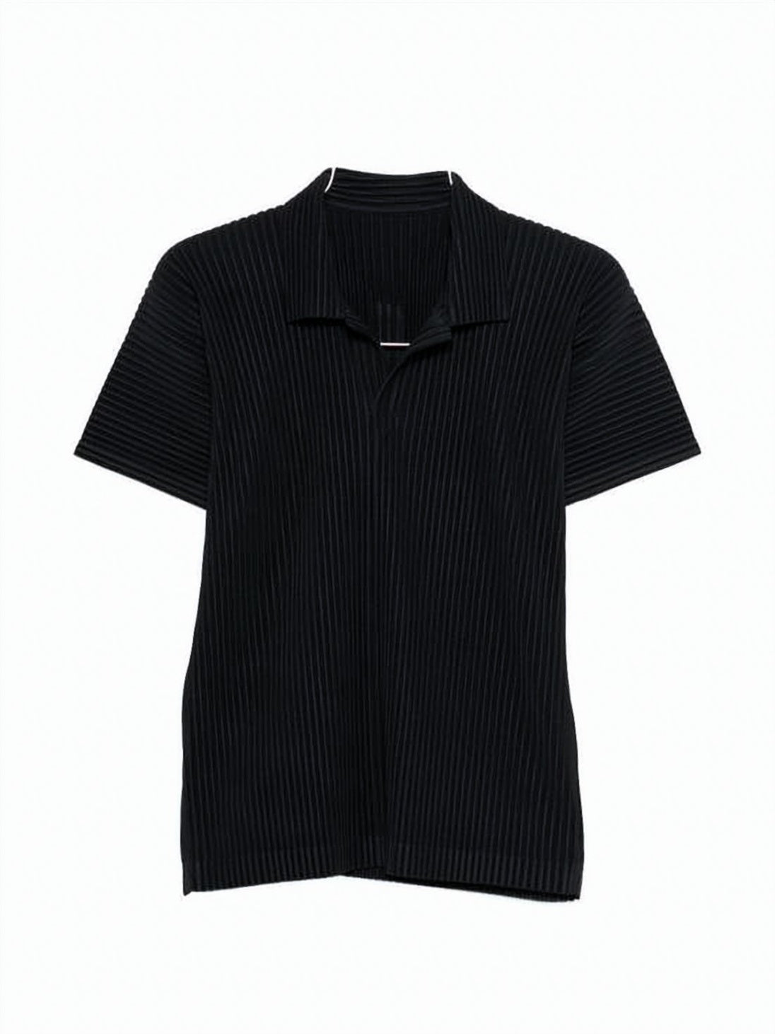 Pleated Texture Polo Shirt