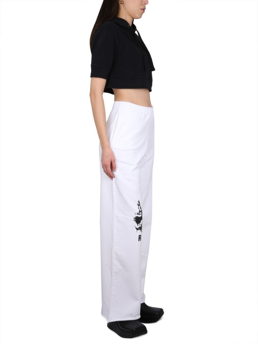Cropped Sweatshirt With Drawstring Hood