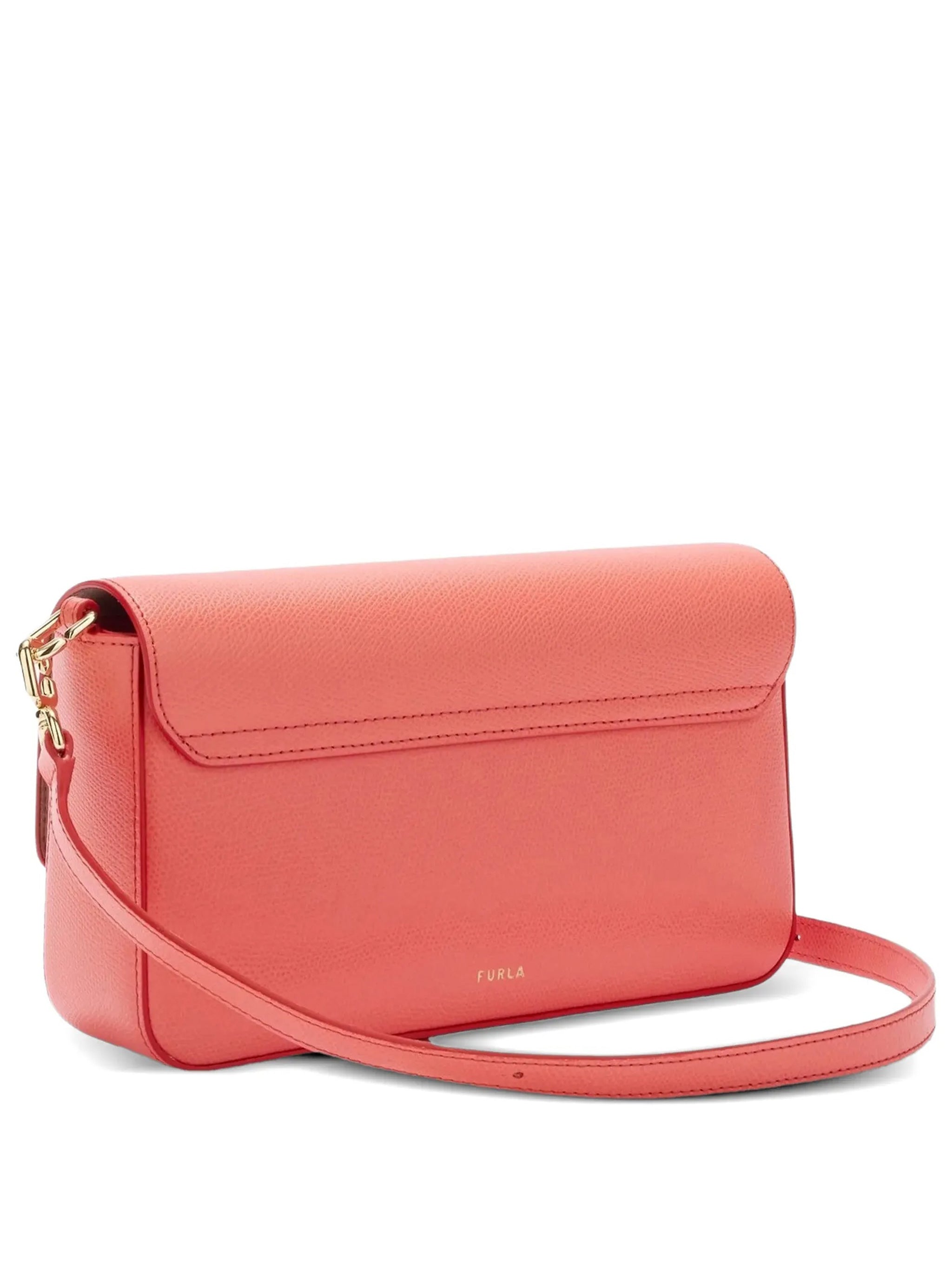 Iride S Rectangular Red Leather Shoulder Bag
