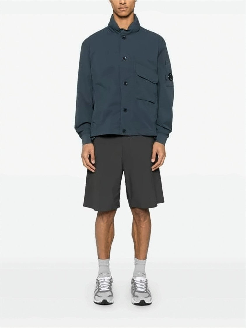 Boxy Cropped Jacket with High Collar