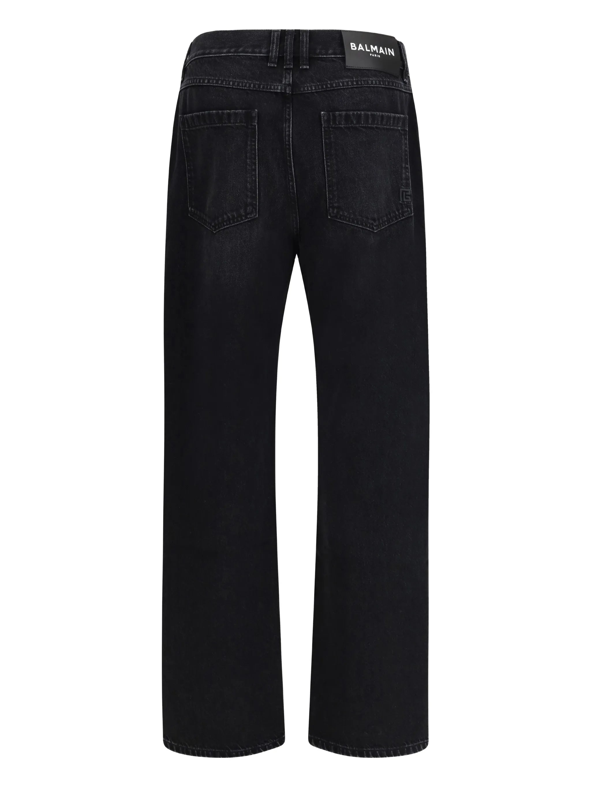 Black Large Jeans Wide-Leg Denim Jeans
