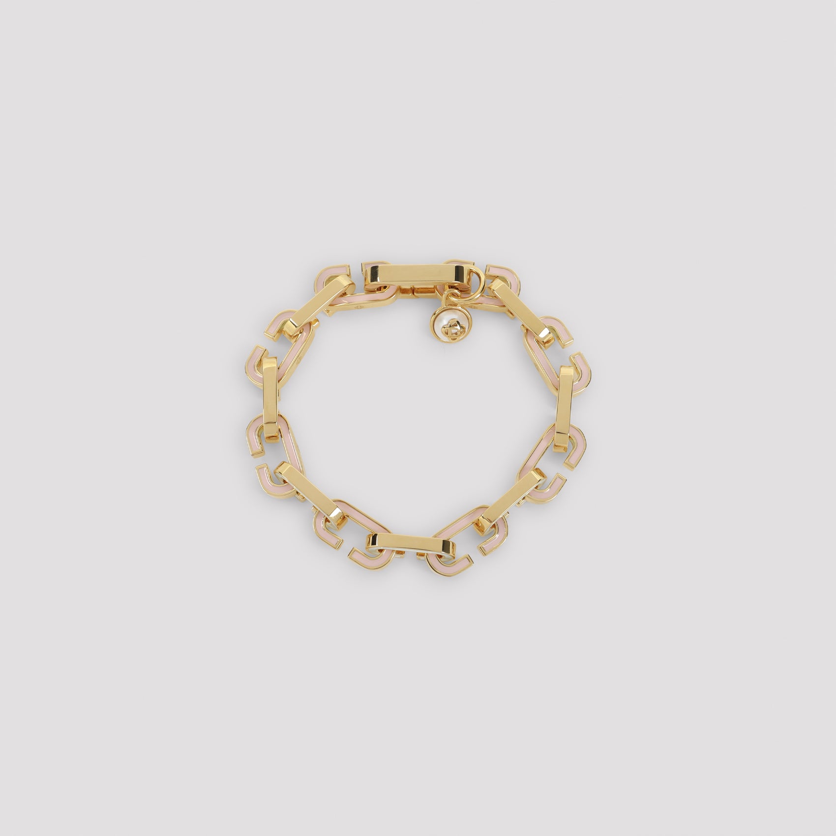 Meticulously Crafted Brass Bracelet with Glossy Enamel Accents