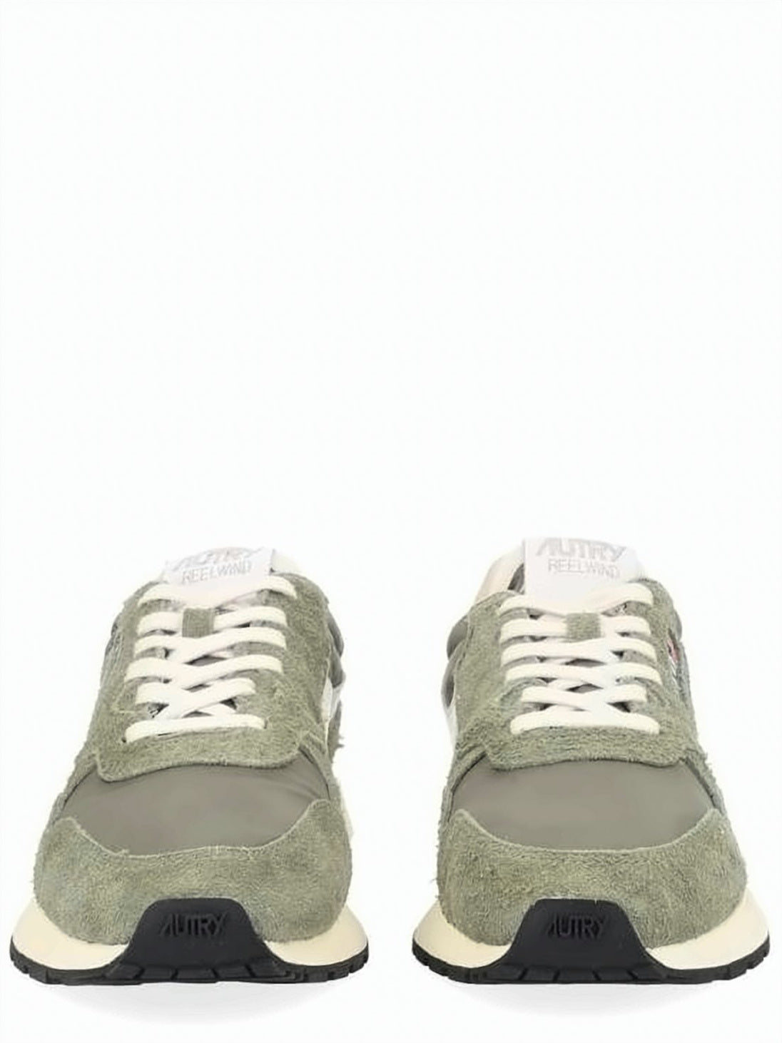 Retro Green Sneakers with Suede