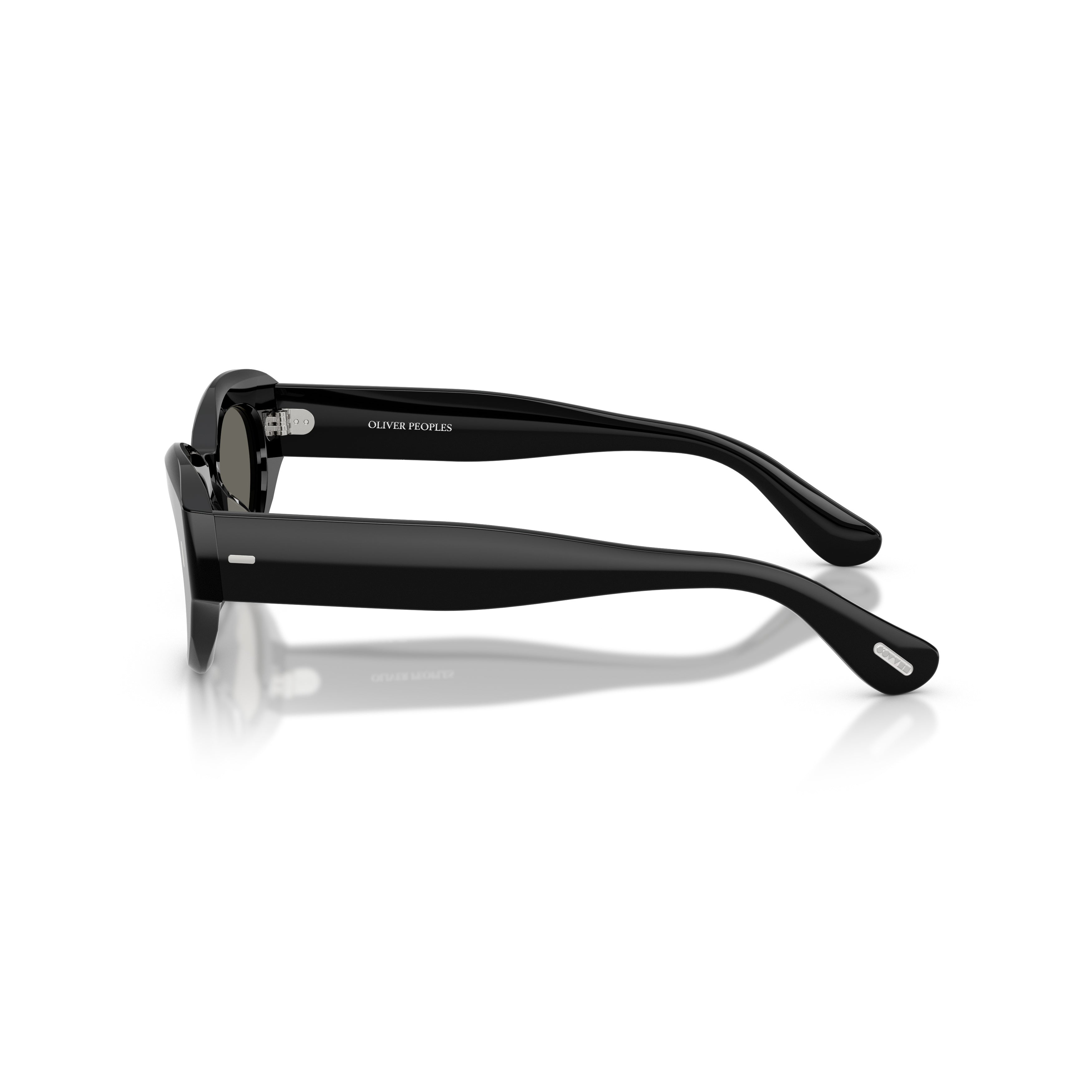 0ov5615su Cat-Eye Sunglasses with Glossy Black Acetate Frame