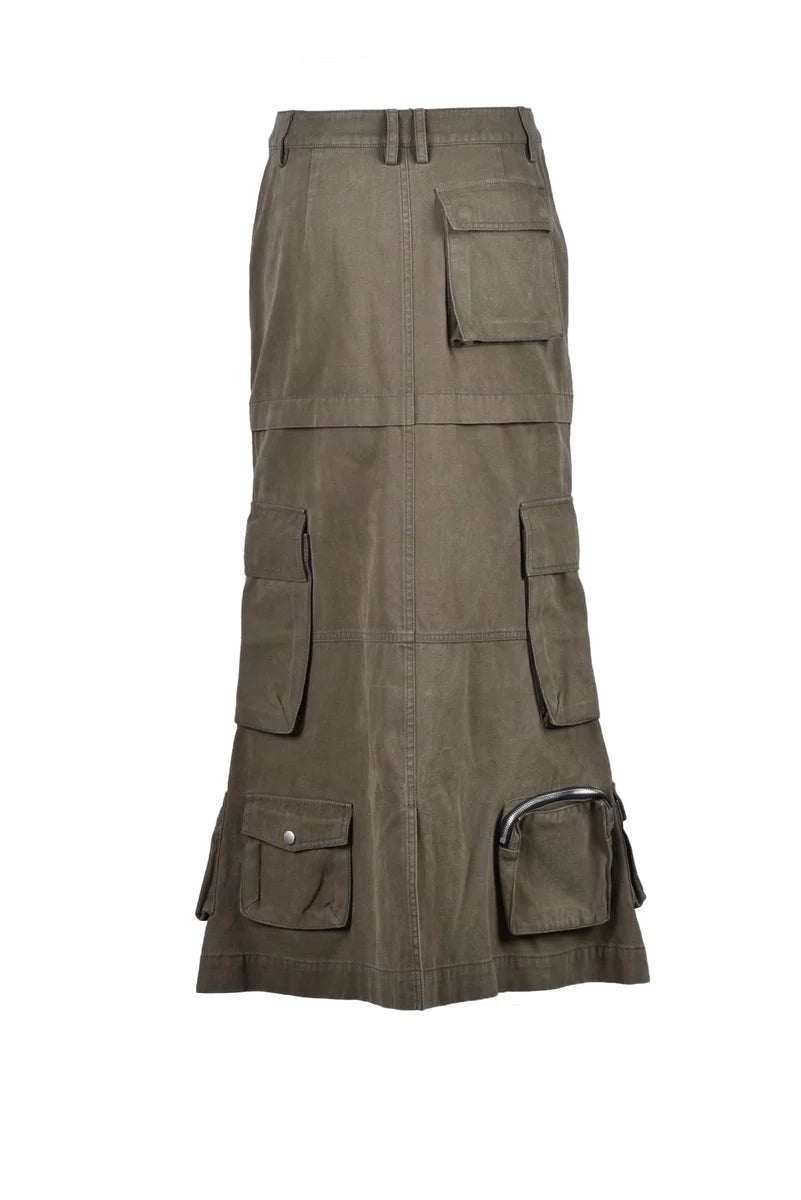 Cotton Cargo Dress - Khaki