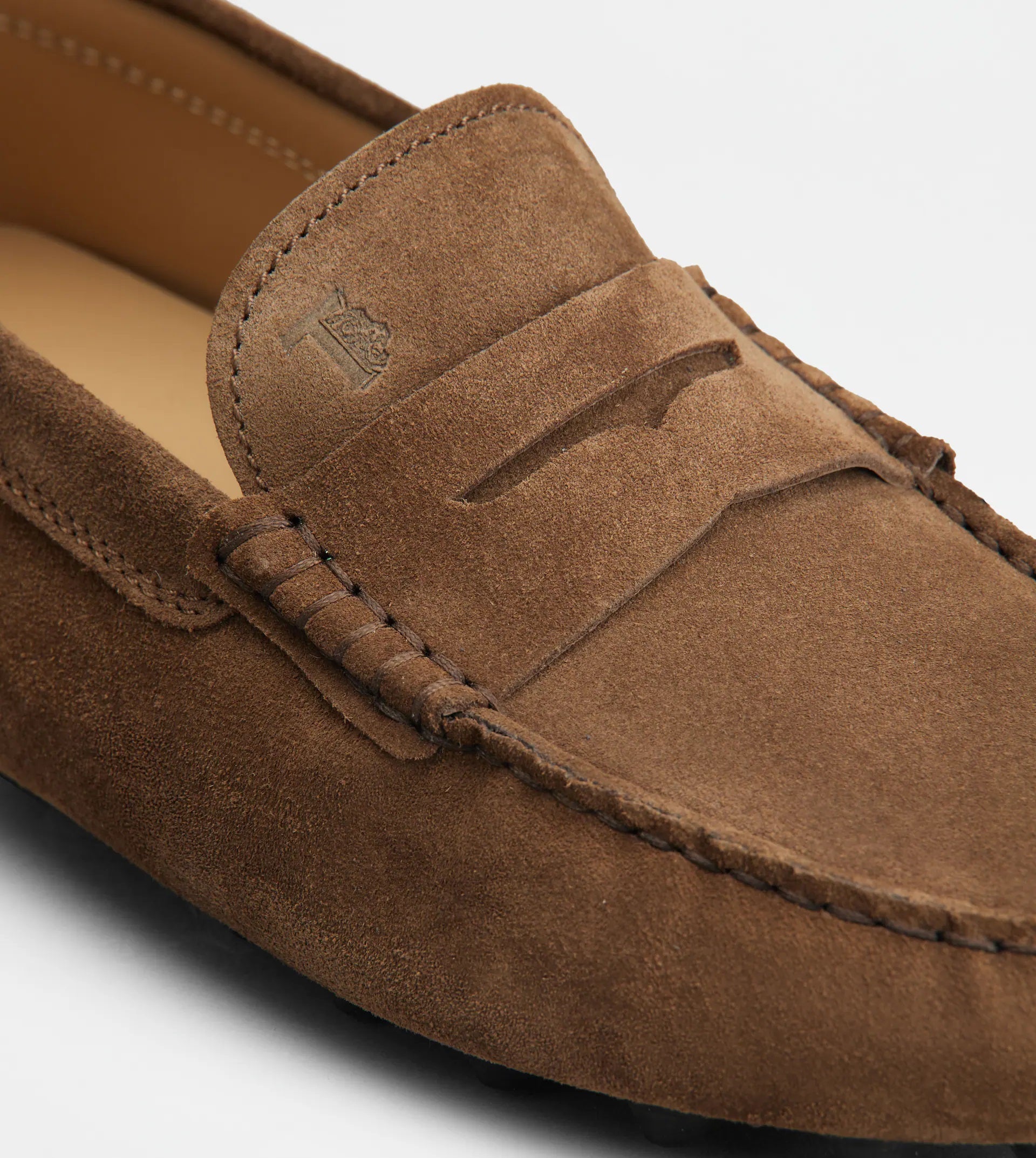 Brown Mocassino Gommino Macro 52K Shoes