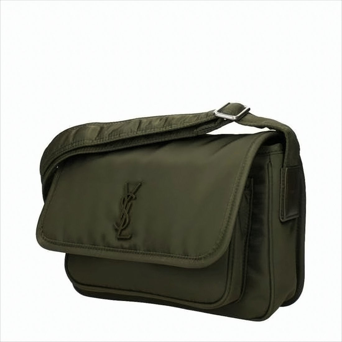 Structured Nylon Crossbody Bag with Tonal Logo