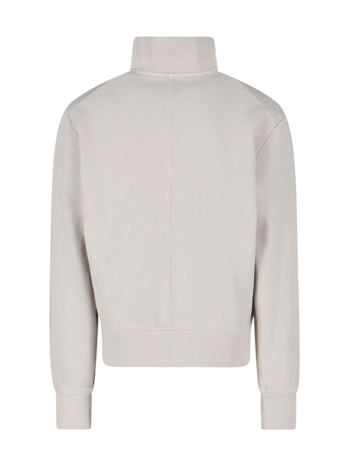 Cream Port High-Collar Cotton Sweatshirt