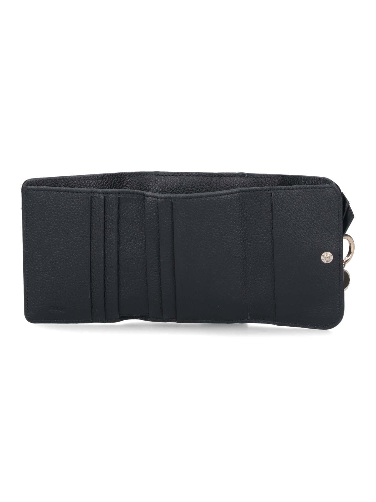 Black Alphabet Textured Leather Wallet