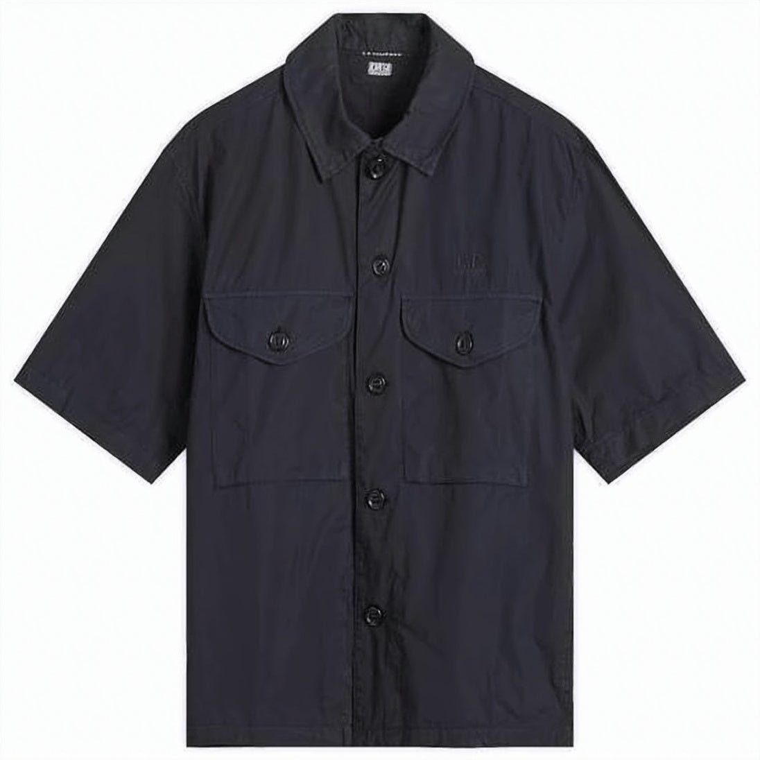 Short-Sleeved Utility Shirt with Classic Collar