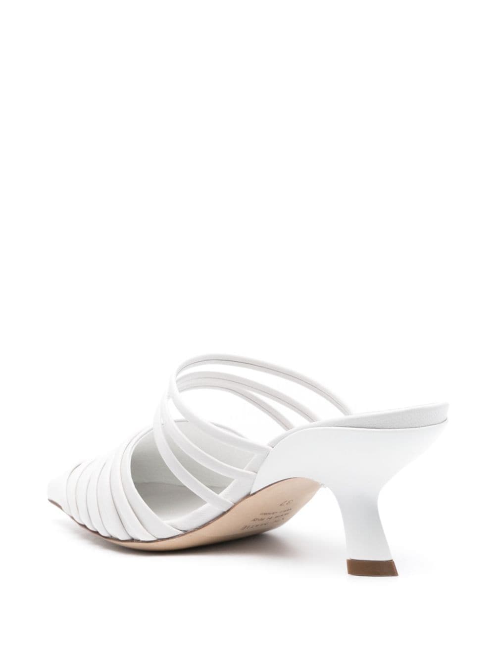 Polished White Calf Leather Sandals