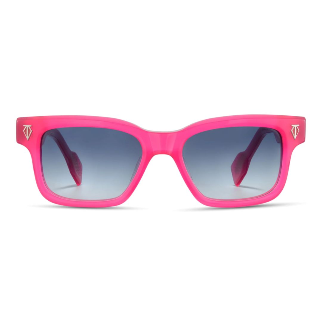 Daytona Bold Rectangular Frame Sunglasses with Gradient Tint Accents