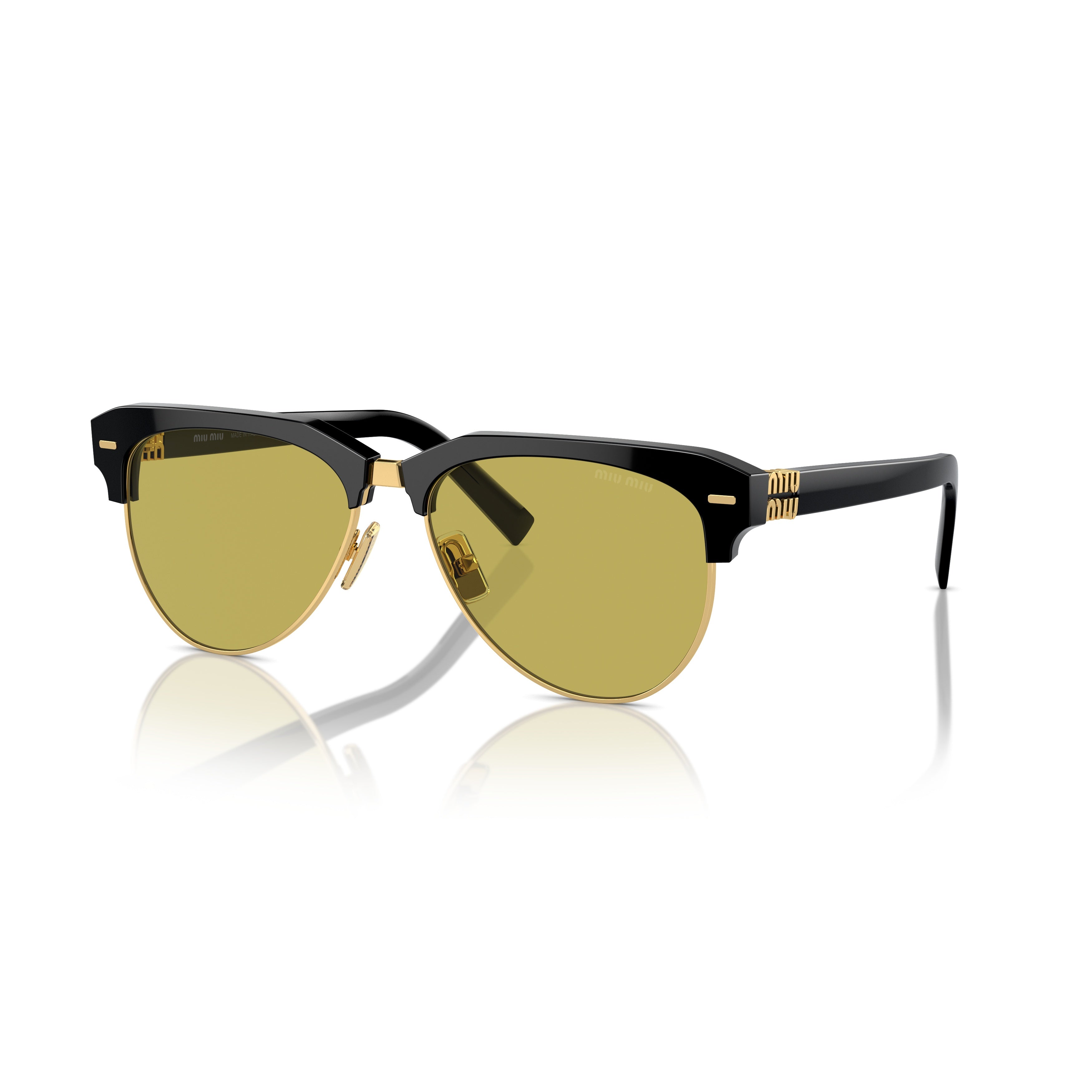 0mu 09zs Bold Half-Rim Sunglasses