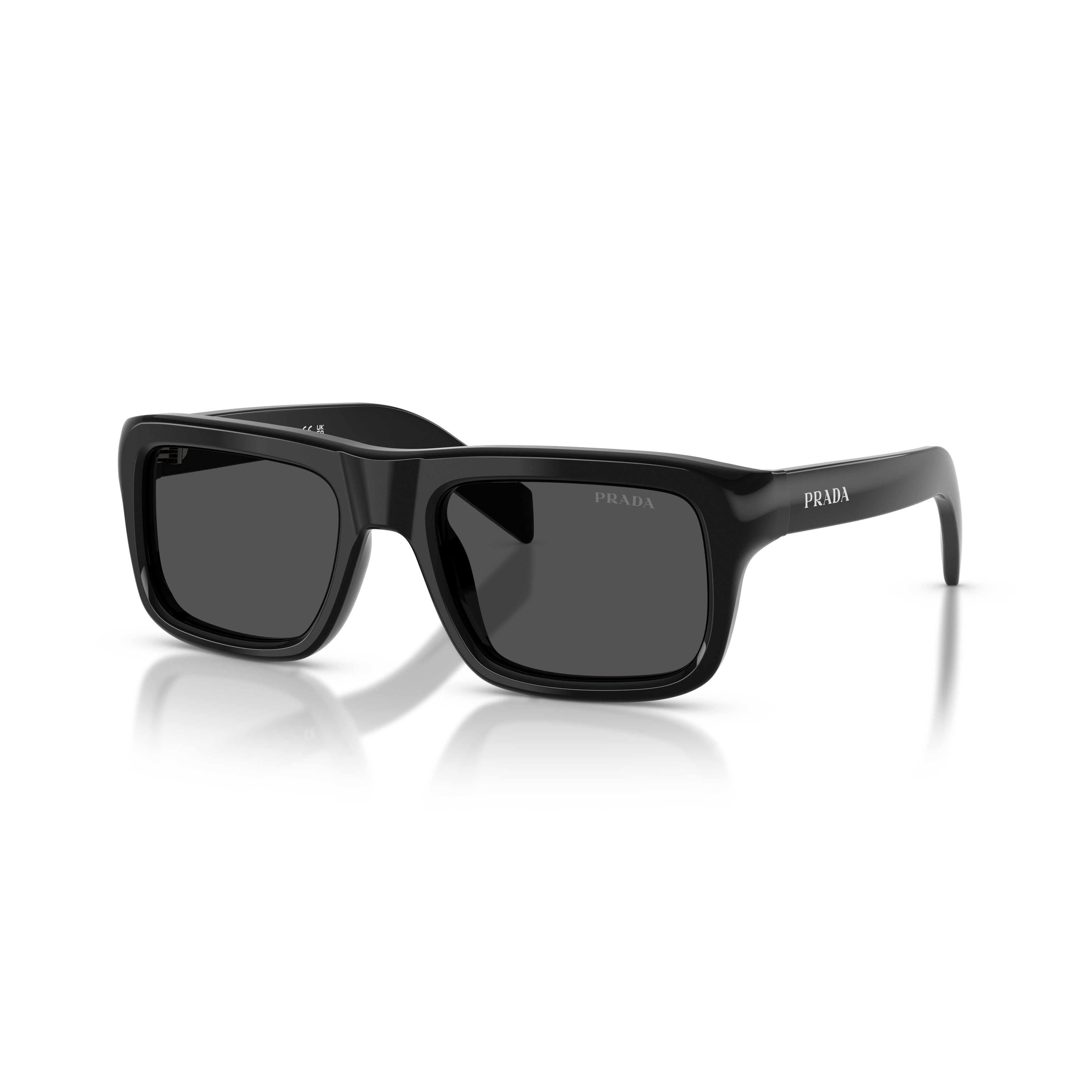 0pr D11s Rectangular Black Acetate Sunglasses