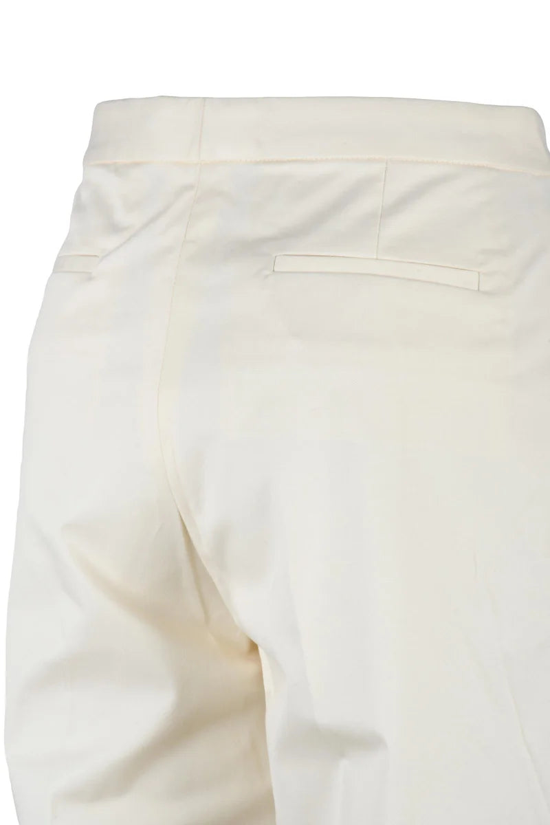 Cream Straight Leg Trousers