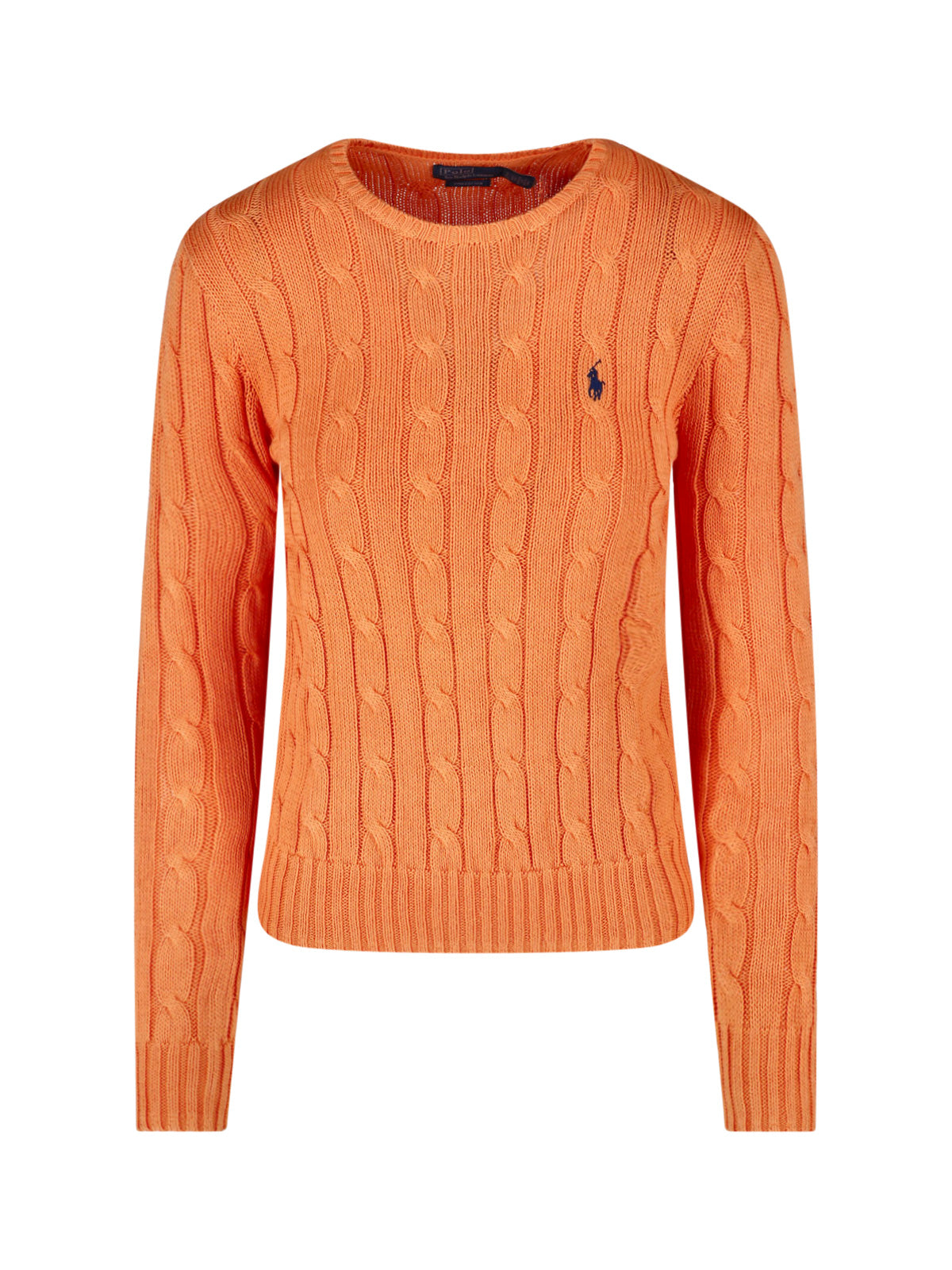 Cable-Knit Sweater with Classic Crew Neckline