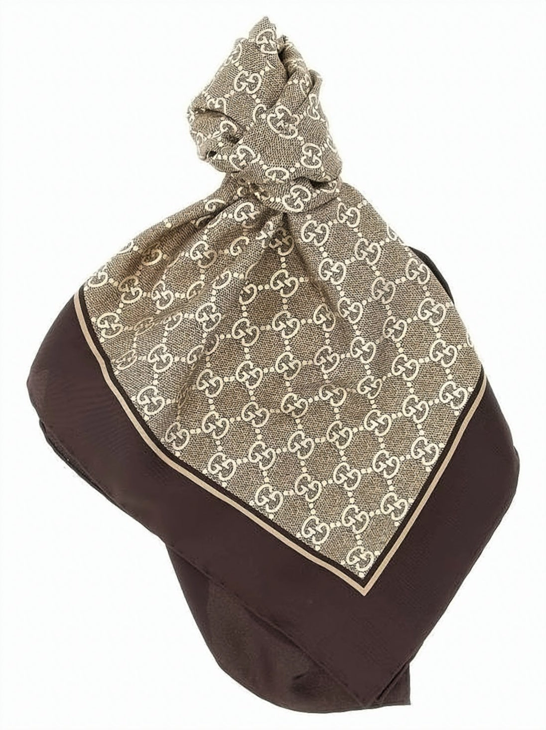 Textured Beige Silk Scarf