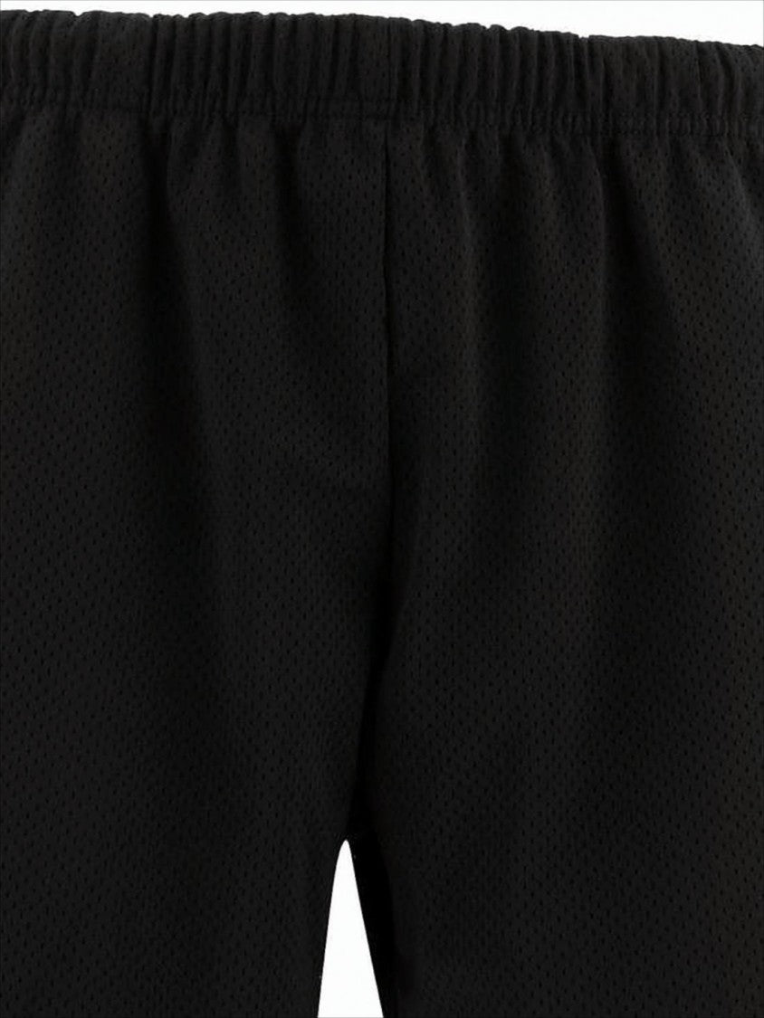 Breathable Mesh Black Shorts with Side Slits