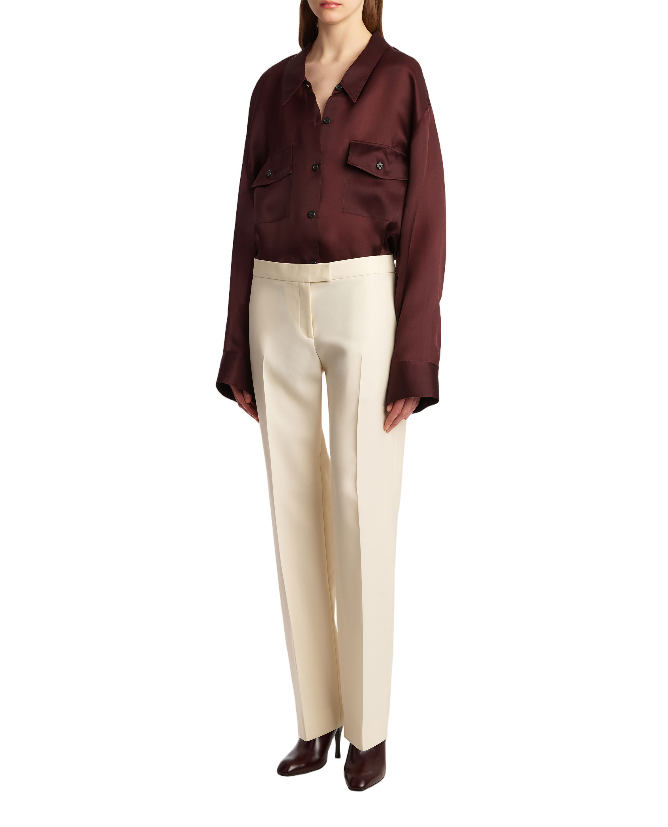 Front Button Closure Long Sleeve Shirt