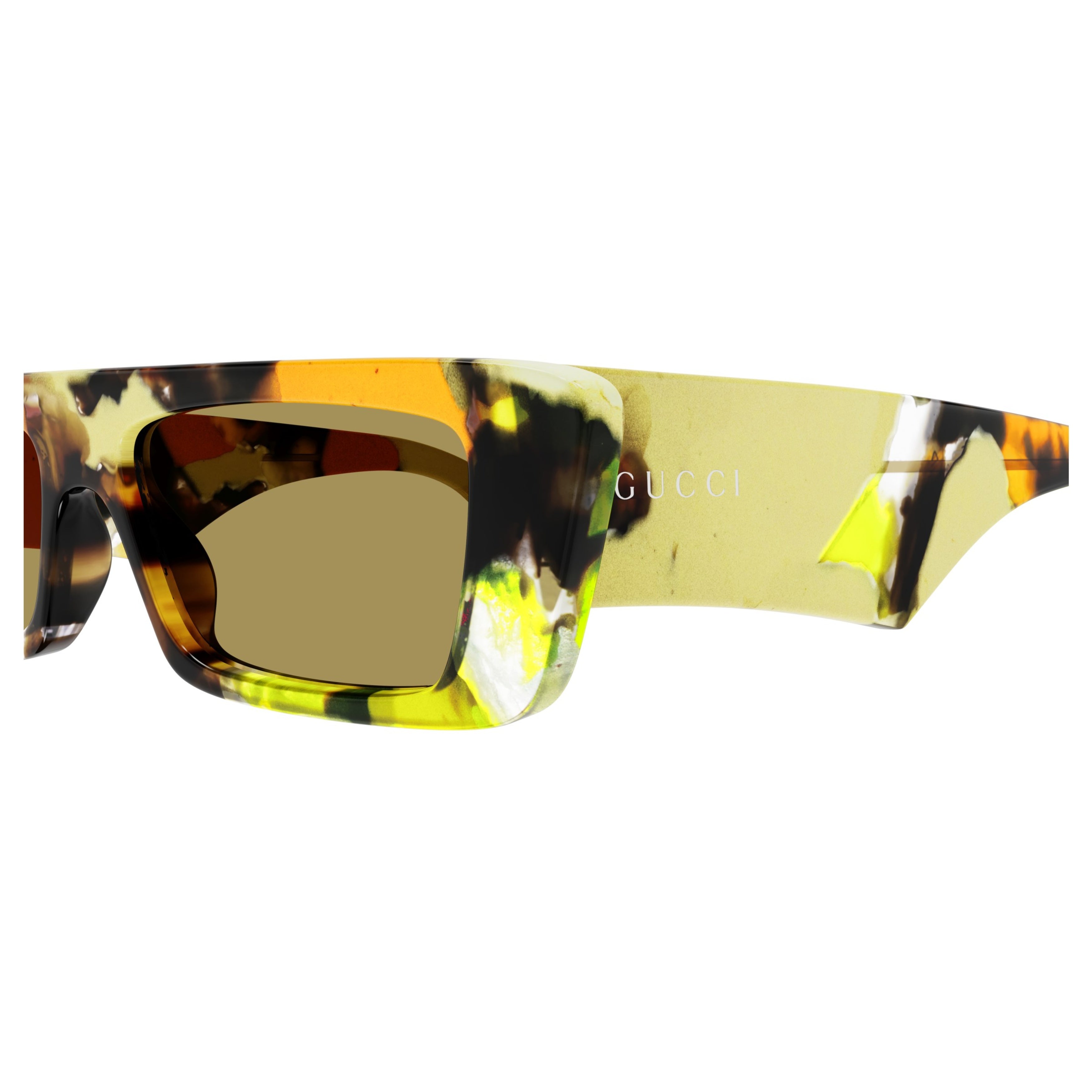 Gg1625s Rectangular Tortoiseshell Sunglasses