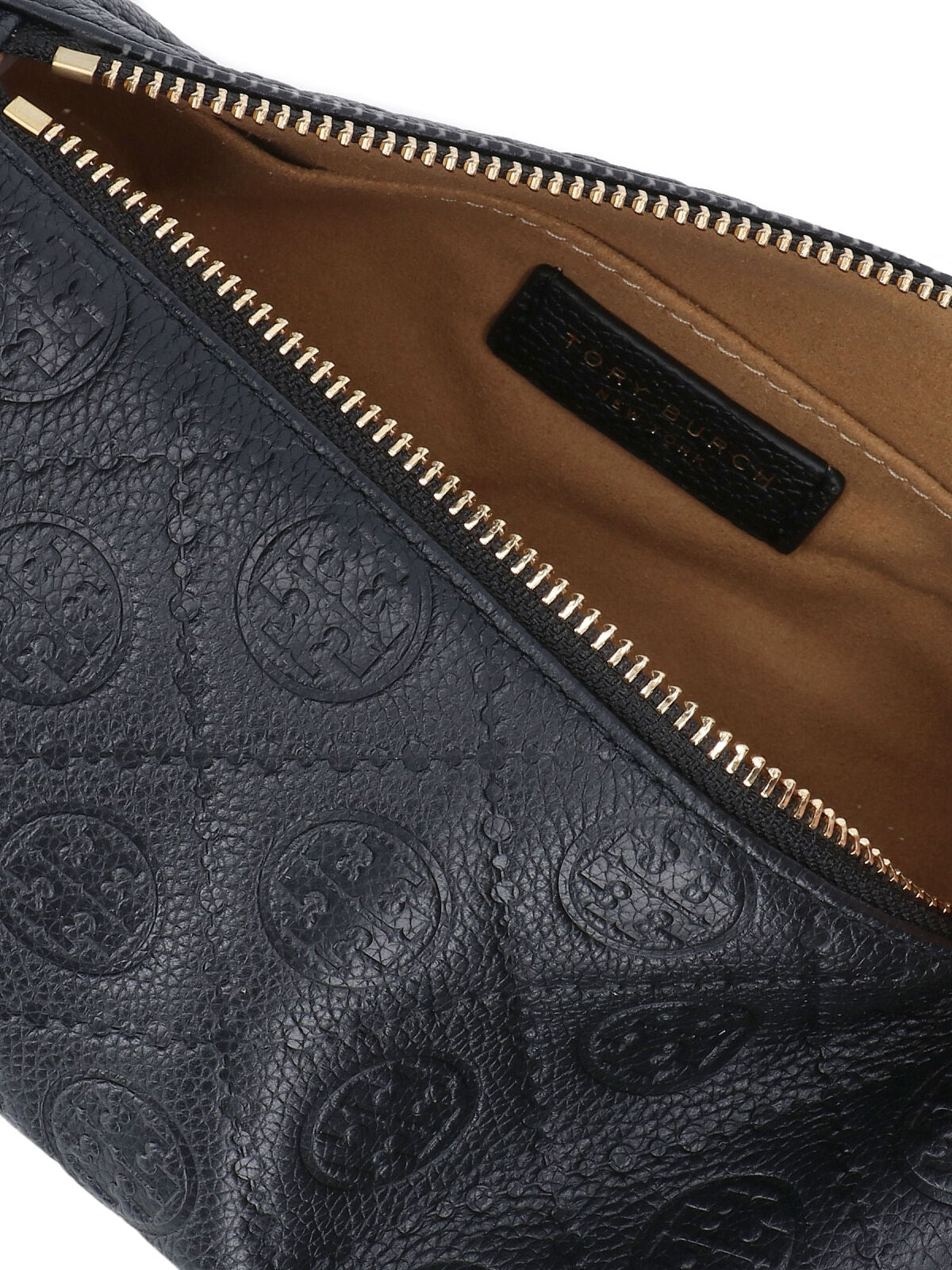 Cylindrical Shoulder Bag in Black Textured Leather