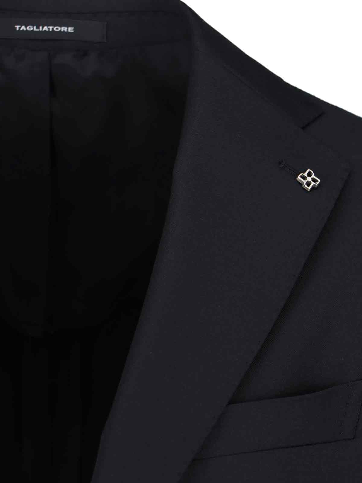 Single-Breasted Cutter Suit – Black